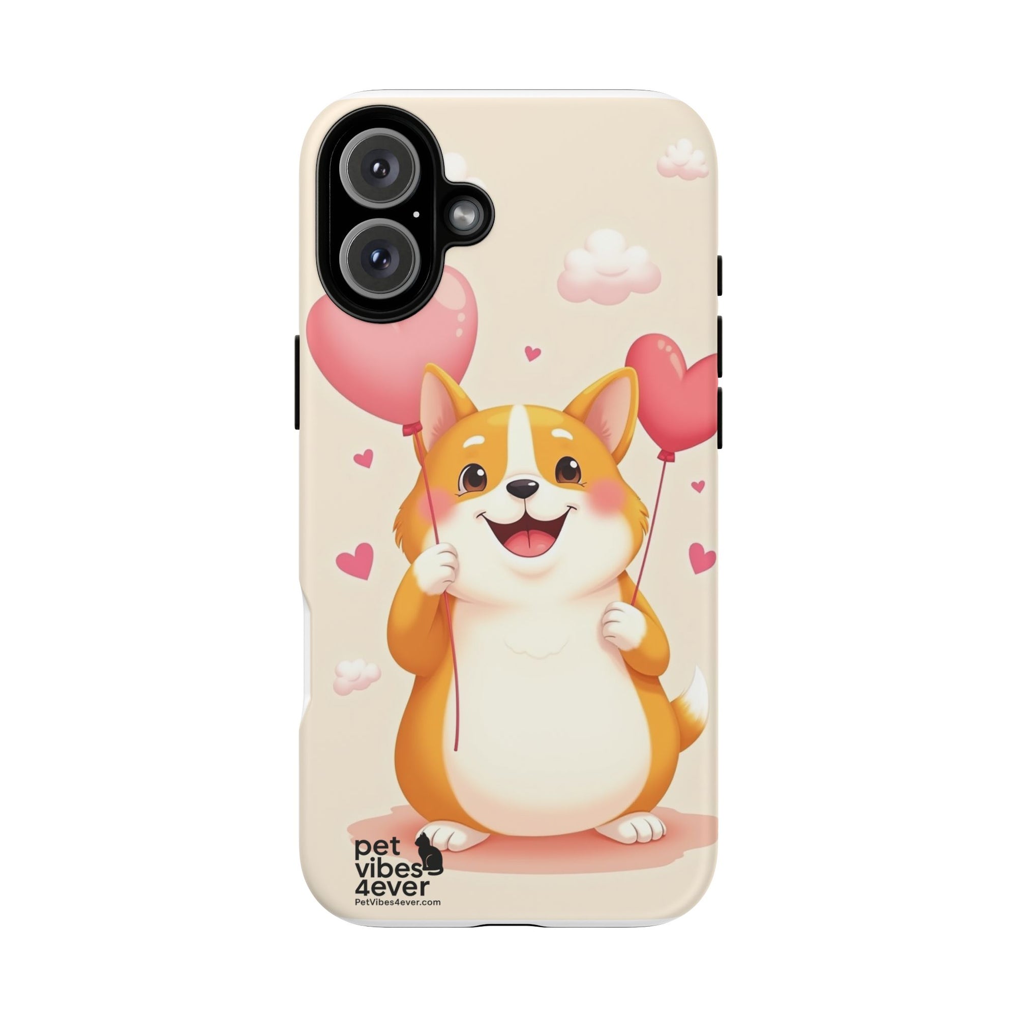 Corgi Love Phone Case, Cute Pet Gift, Animal Lover Accessory, Custom Phone Cover, Valentine's Day Gift