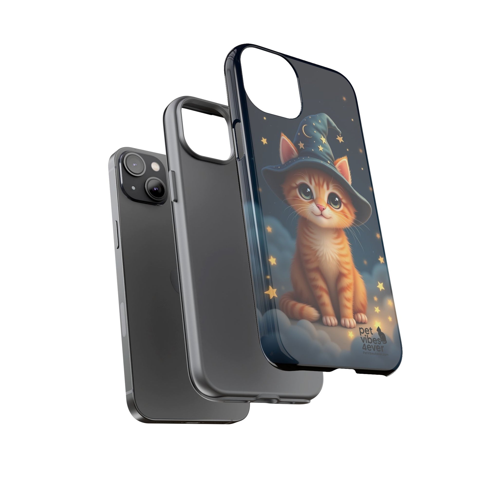 Cat-Themed Phone Case, Cute Cat Case, Pet Lover Gift, Kawaii Phone Accessory, Celestial Cat Design, Stylish Gadget Protector