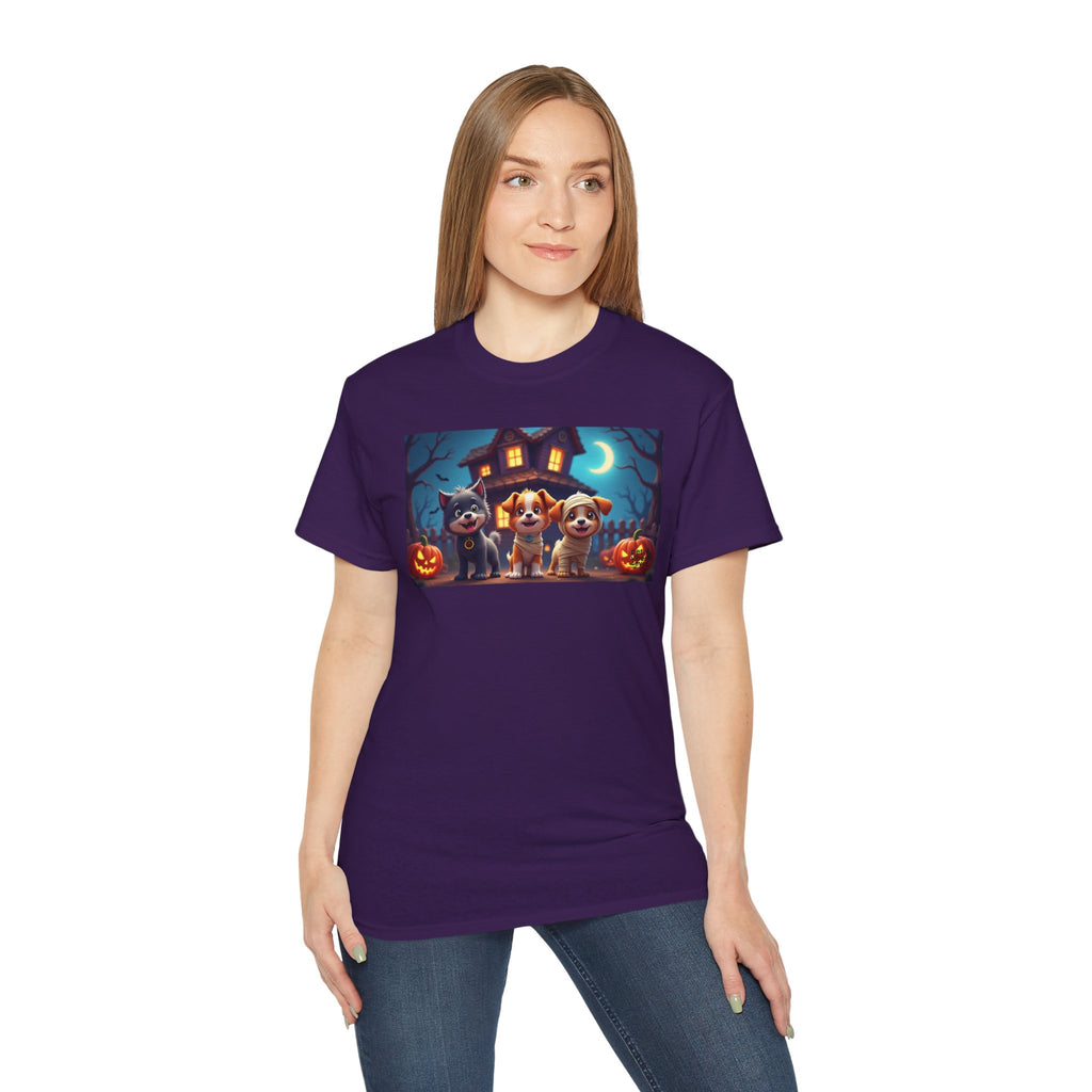 Halloween Pet Tee, Unisex Ultra Cotton T-Shirt, Cute Dog T-Shirt, Pet Lovers Gift, Halloween Costume Top