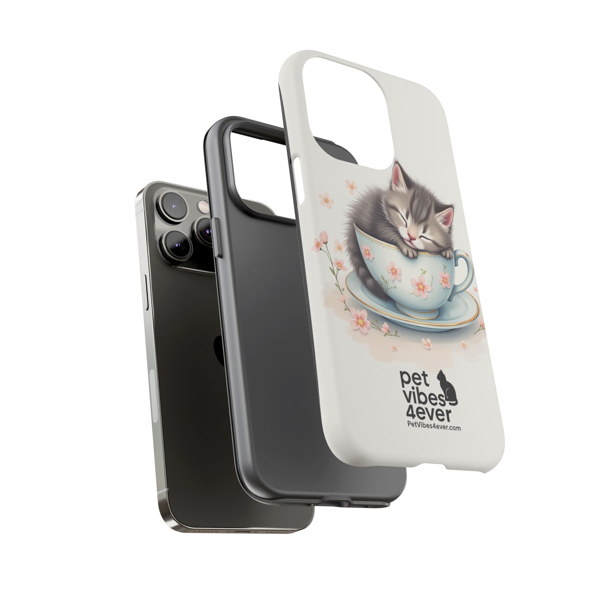 Cute Cat Phone Case - Tough Cases for Animal Lovers, Pet Gifts, Phone Accessories, Kitten Merchandise, Cute Cat Decor