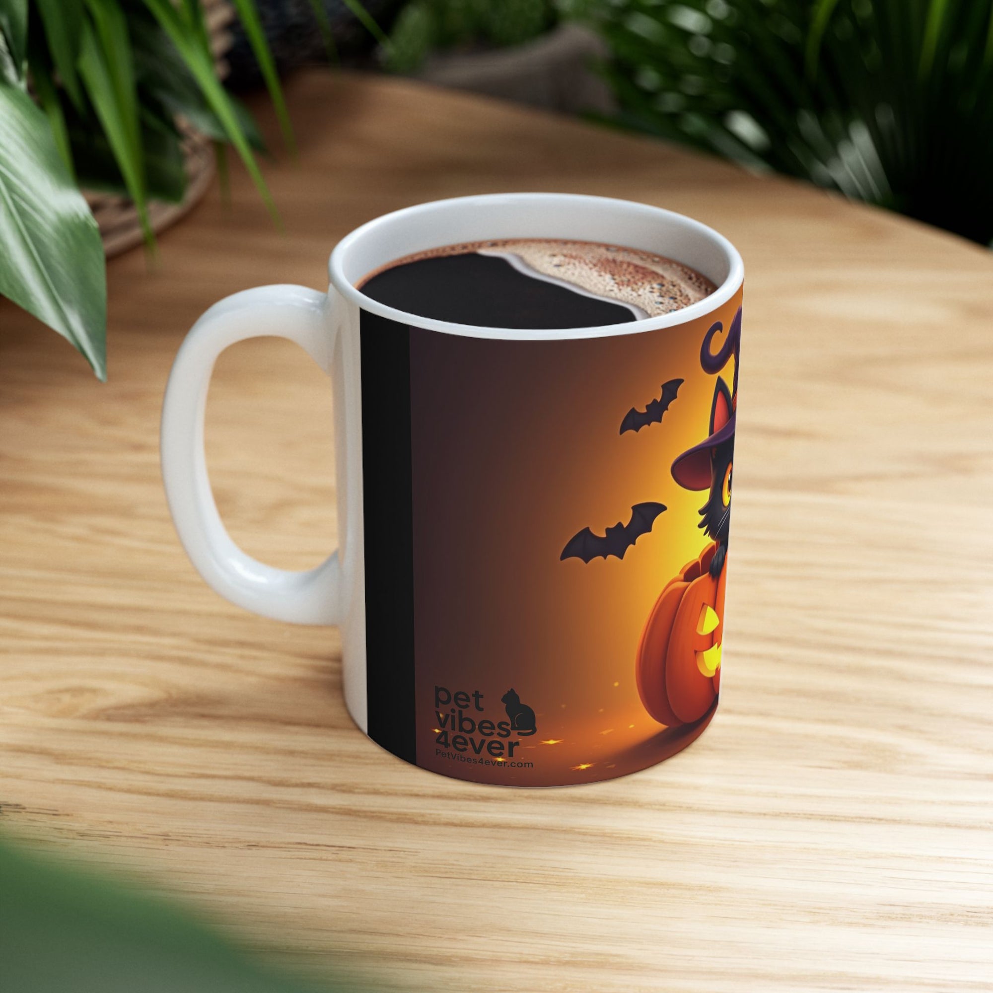 Halloween Cat Pumpkin Mug - Perfect for Coffee Lovers, Holiday Gifts, Spooky Decor, Cat Enthusiasts, or Fall Celebrations