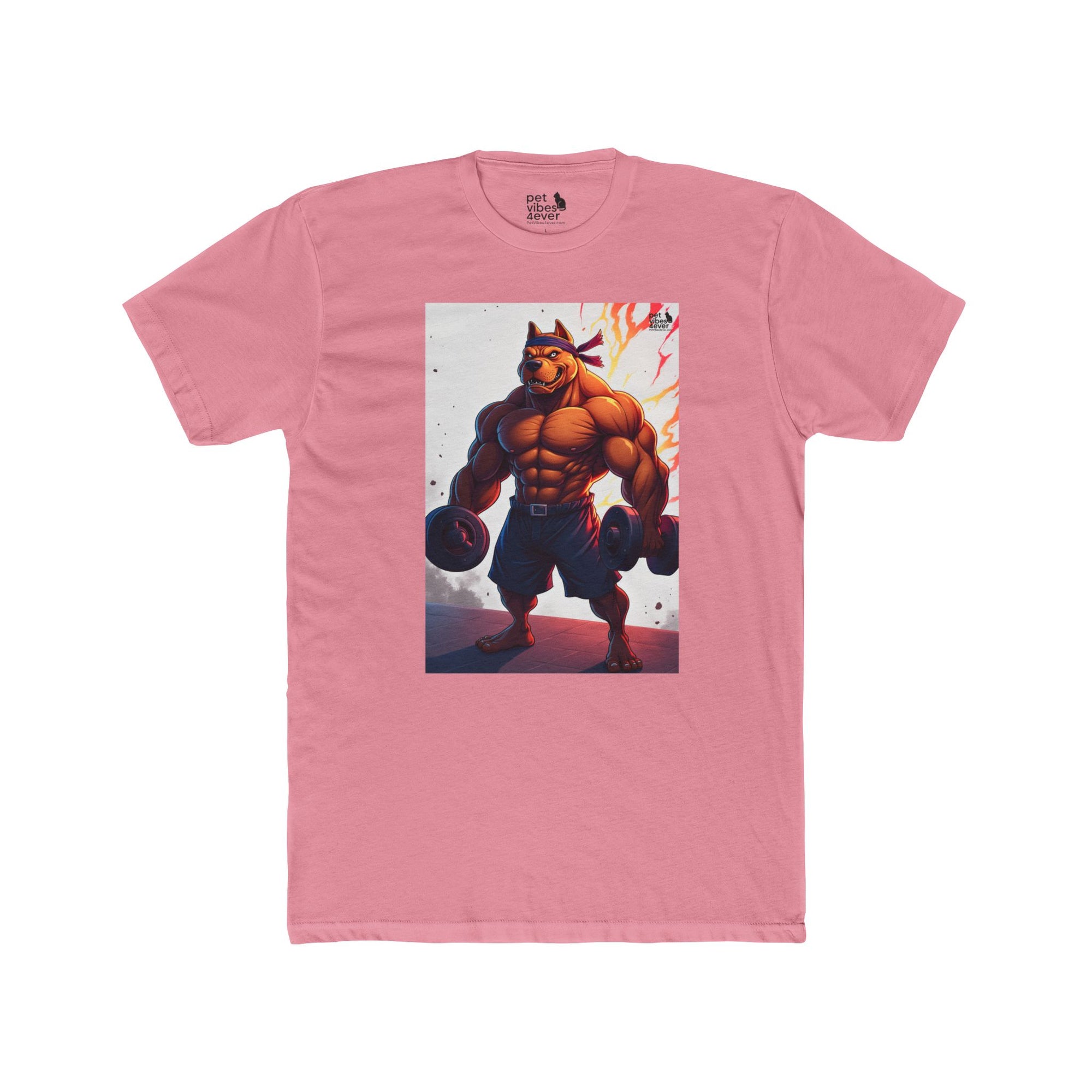 Muscle Bear Unisex Cotton Crew Tee, Gym Shirt, Fitness Apparel, Workout Top, Cartoon Graphic Tee, Gift for Him