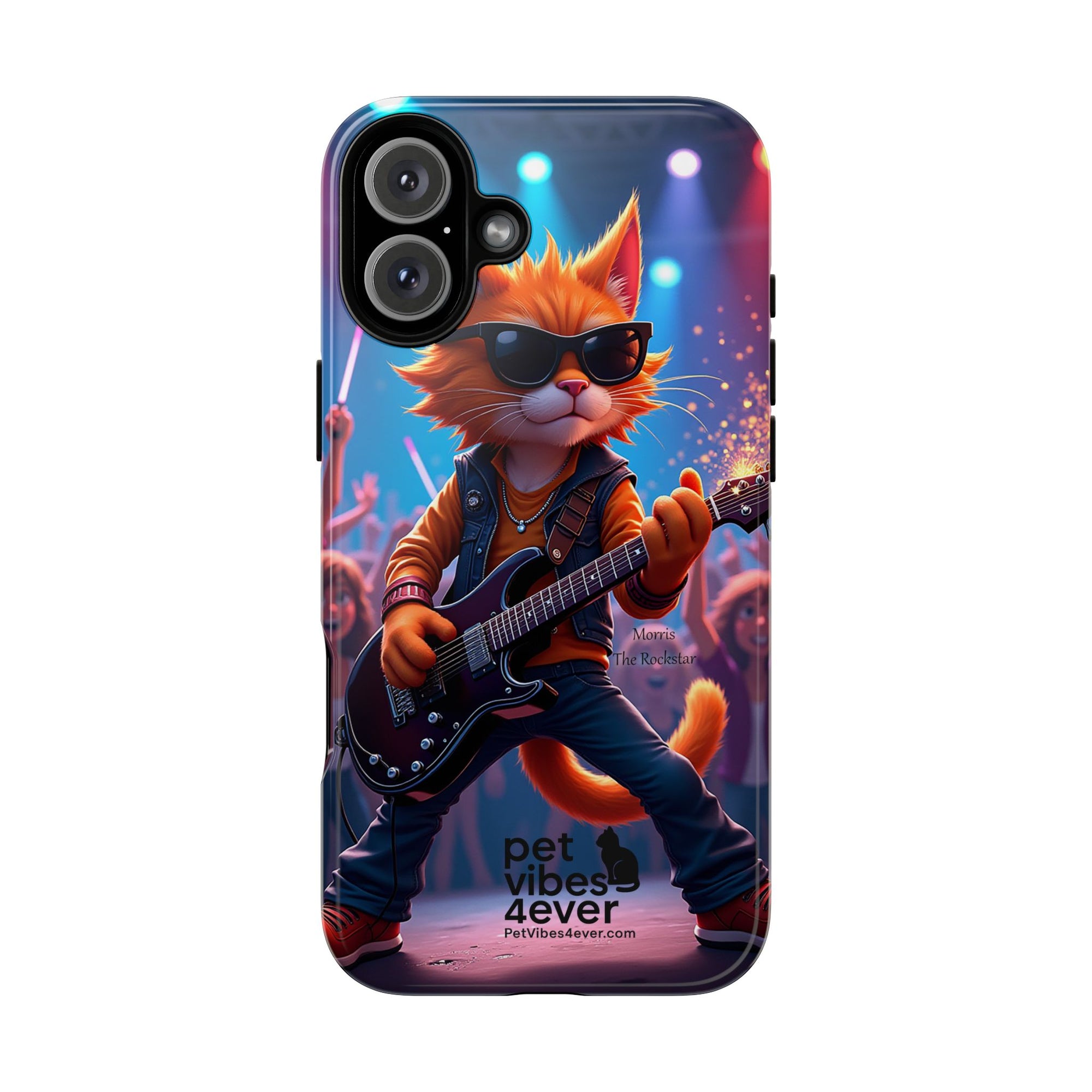 Rocking Cat Phone Case, Fun Cat Phone Cover, Cool Pet Vibes Gift, Music Lover Accessory, Unique Cat Phone Case