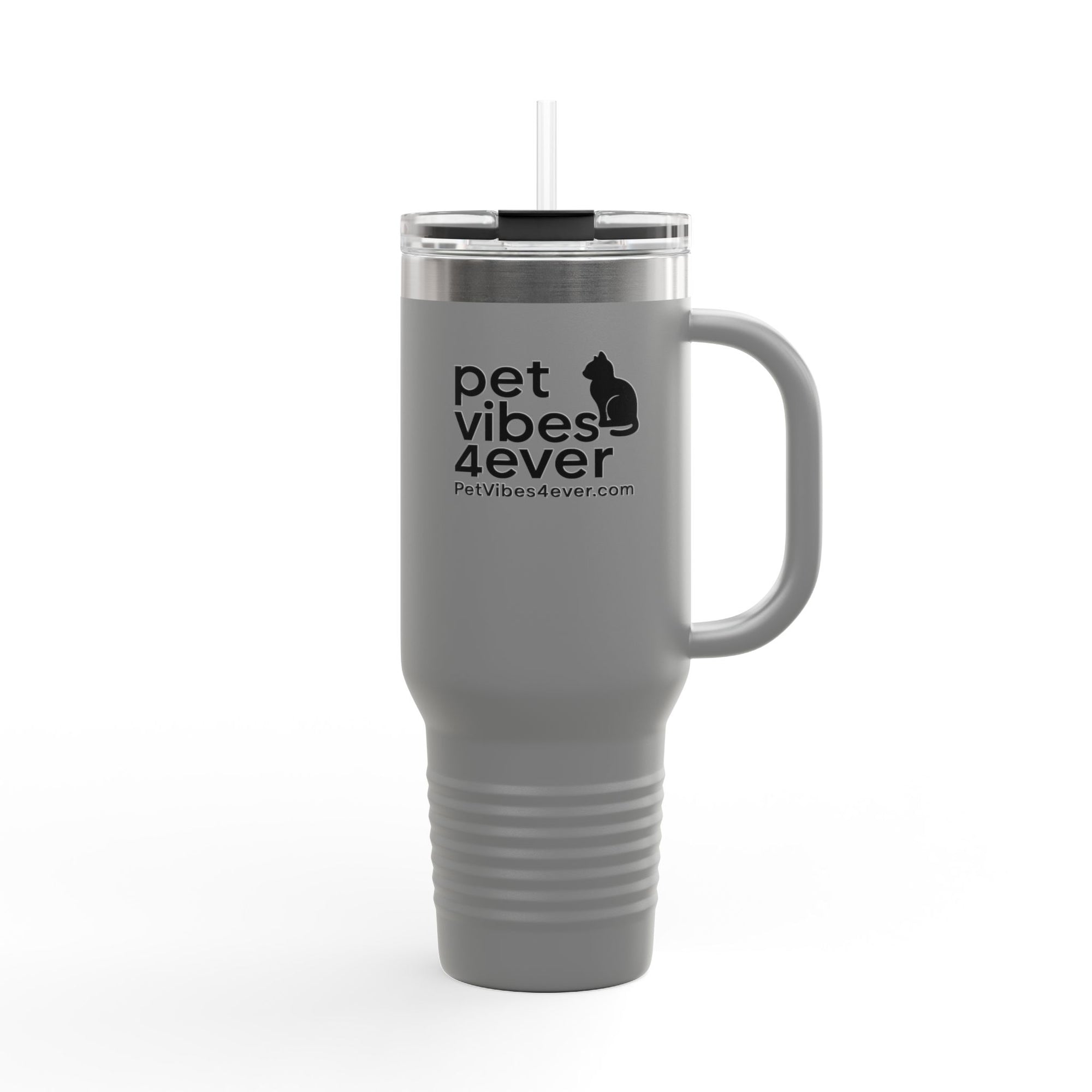 Personalized Pet Vibes Insulated Travel Mug, Perfect for Animal Lovers, Great for Road Trips, Coffee, Tea, Gifts