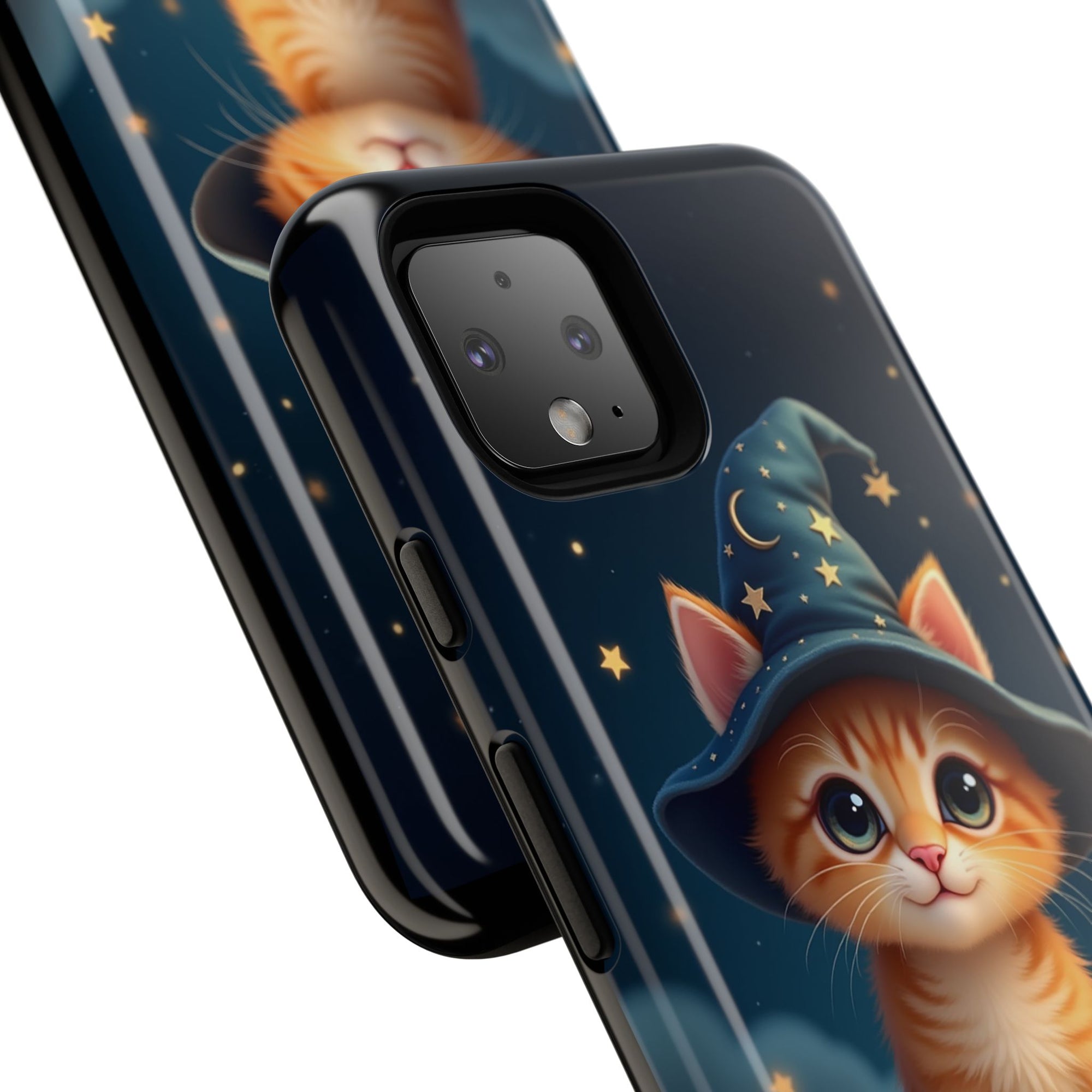 Cat-Themed Phone Case, Cute Cat Case, Pet Lover Gift, Kawaii Phone Accessory, Celestial Cat Design, Stylish Gadget Protector