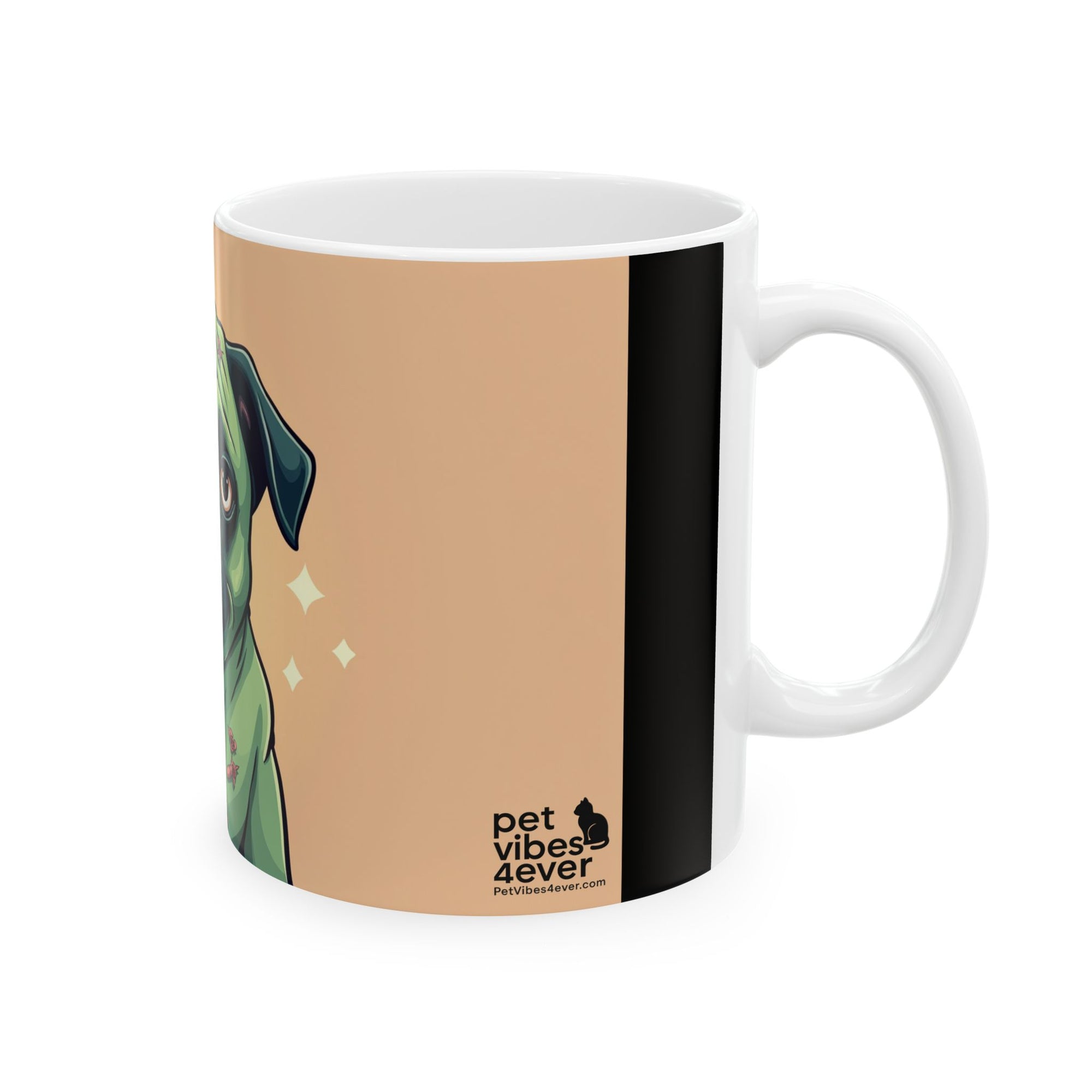 Brainy Pug Ceramic Mug | Funny Dog Coffee Cup, Gift for Dog Lovers, Pet Owner Gift, Cute Home Decor, Pug Lover Mug