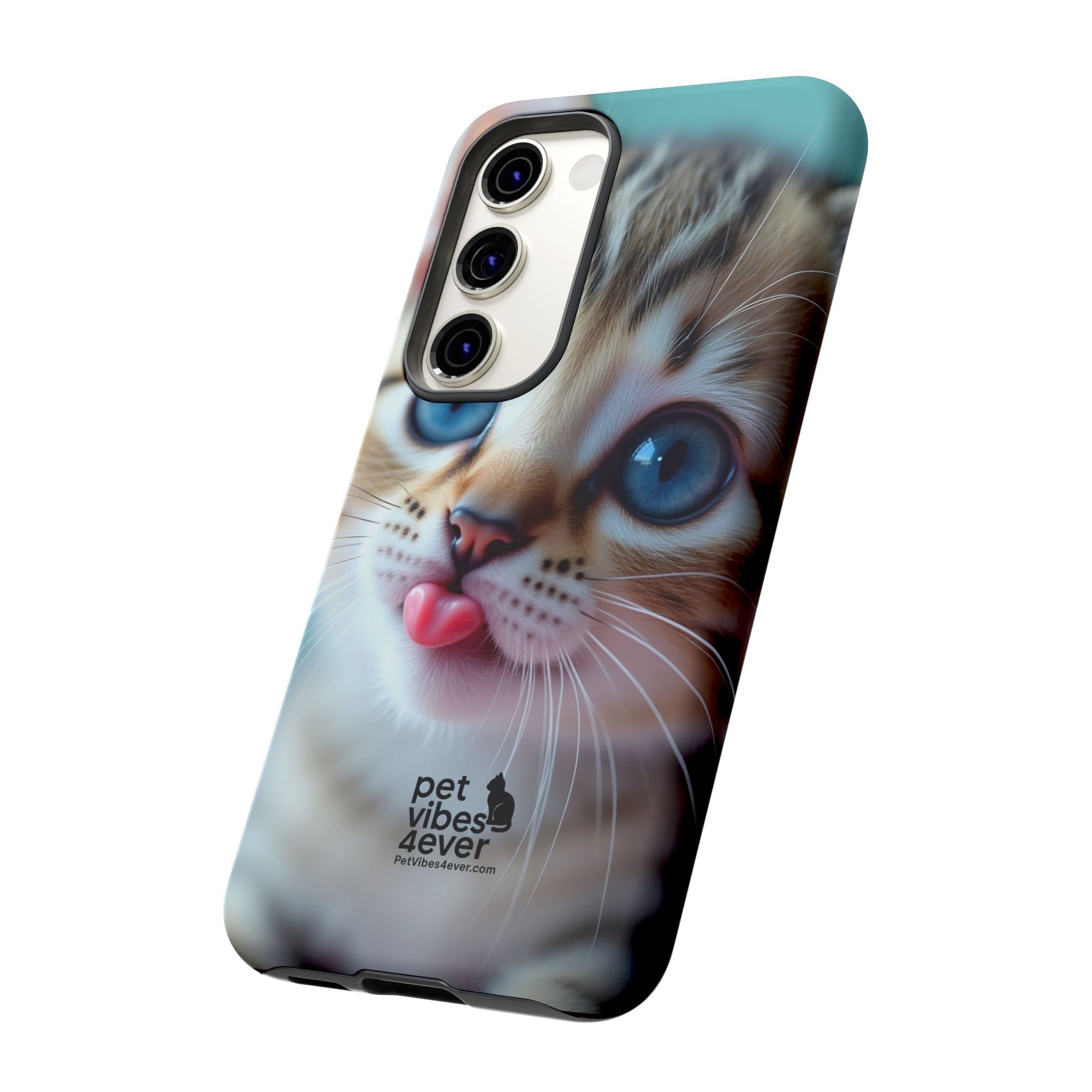 Cute Cat Phone Case, Pet Lover Gift, Durable Phone Cover, Animal Print Case, Cute Kitten Accessory