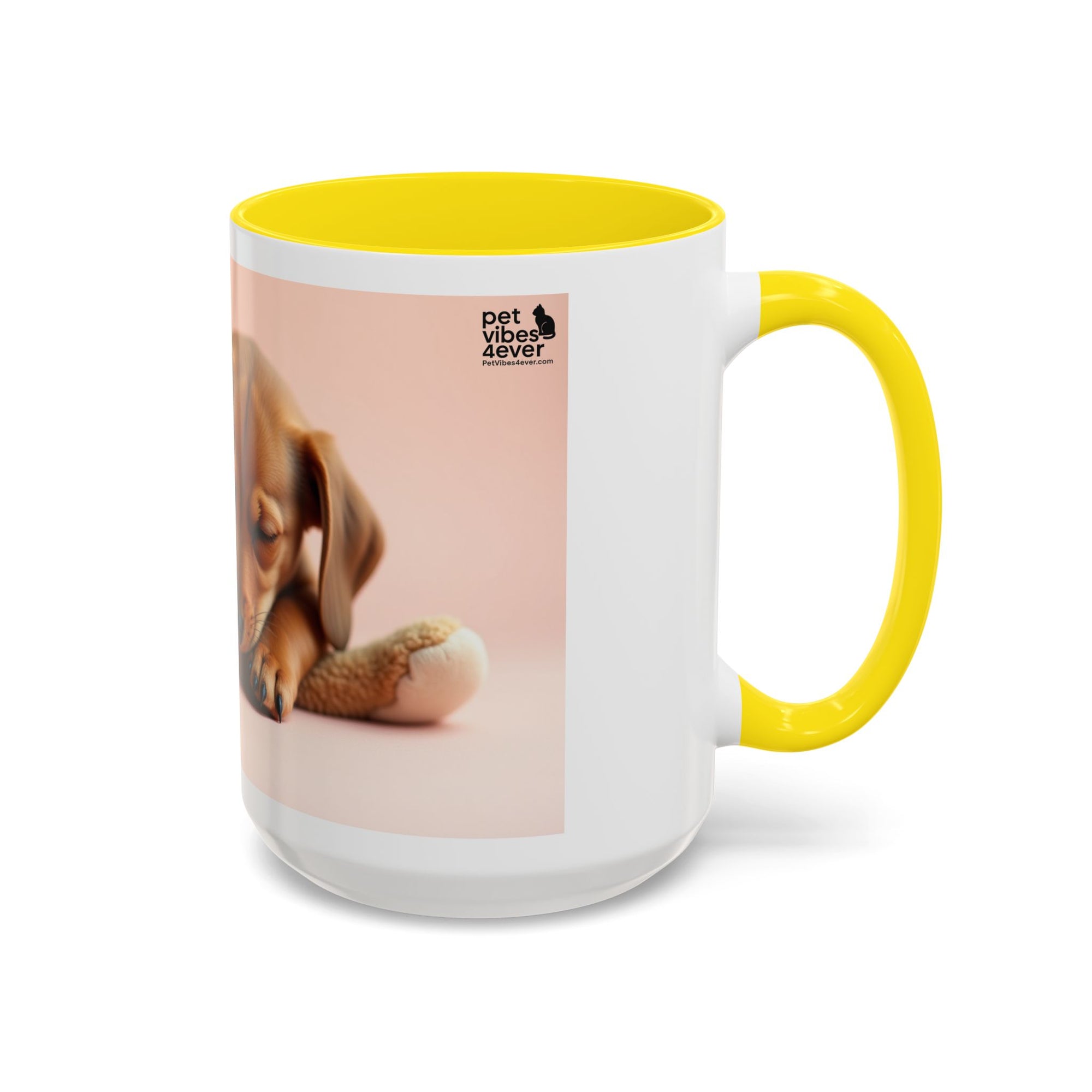 Cute Dog and Toy Accent Coffee Mug - Perfect for Pet Lovers, Gift for Animal Enthusiasts, Adorable Mug for Home and Office
