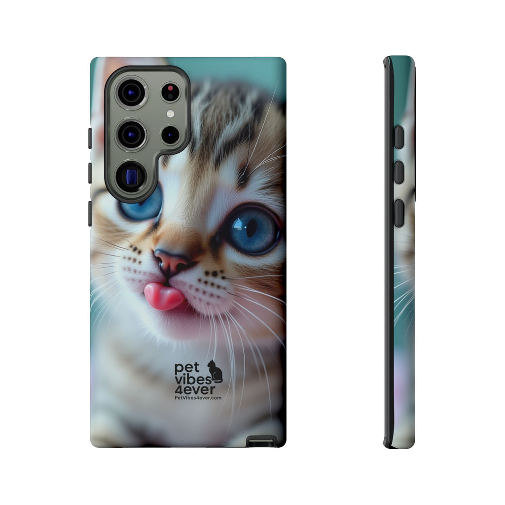 Cute Cat Phone Case, Pet Lover Gift, Durable Phone Cover, Animal Print Case, Cute Kitten Accessory