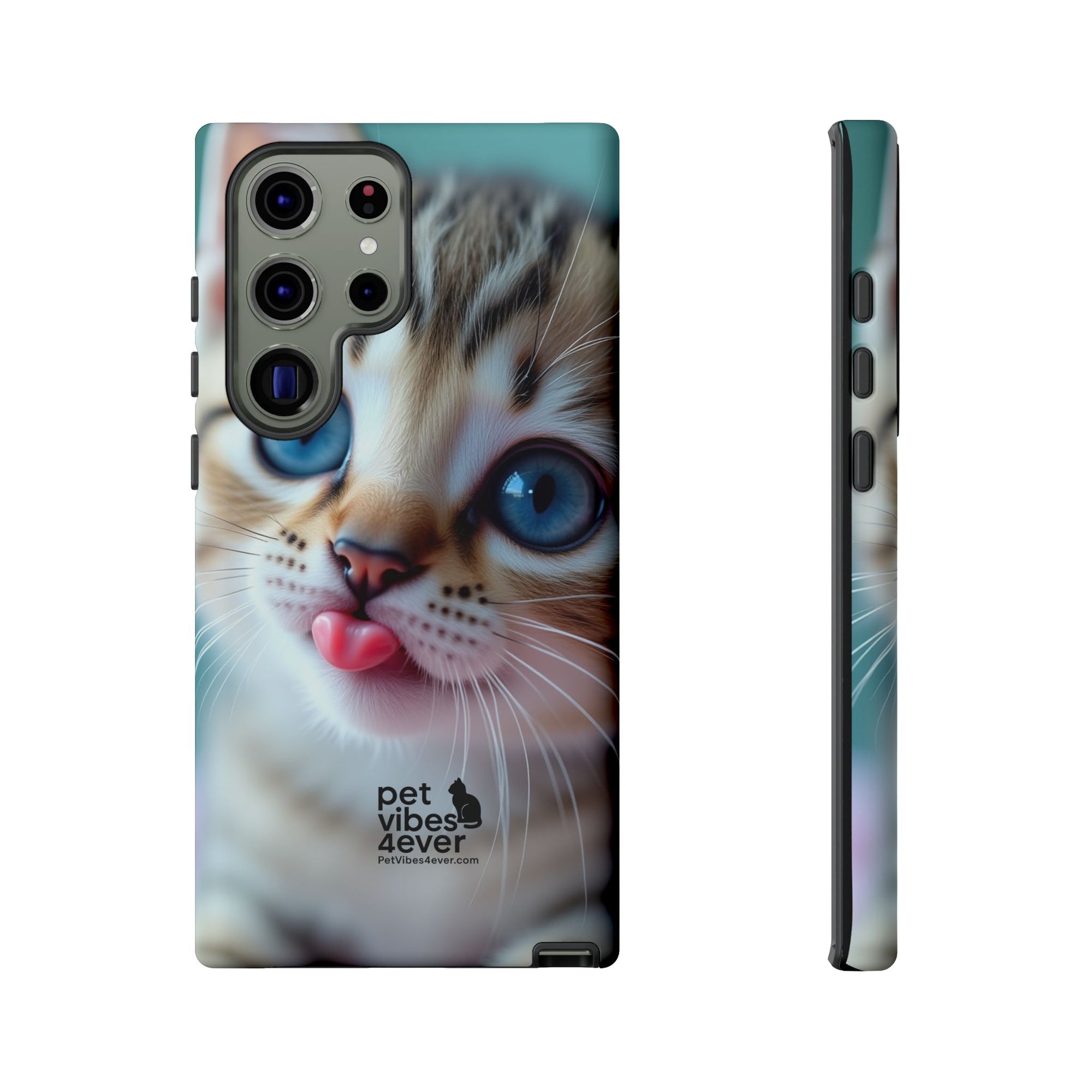 Cute Cat Phone Case, Pet Lover Gift, Durable Phone Cover, Animal Print Case, Cute Kitten Accessory