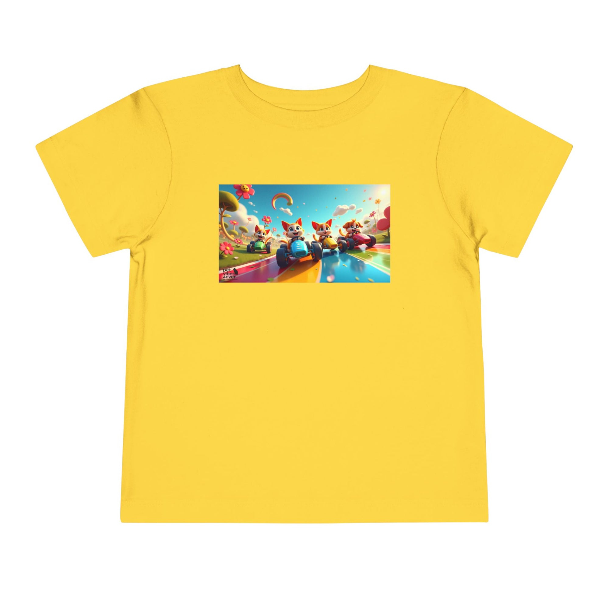 Colorful Toddler Short Sleeve Tee, Fun Kids T-Shirt, Summer Playwear, Birthday Gift, Rainbow Design Tee, Everyday Playwear