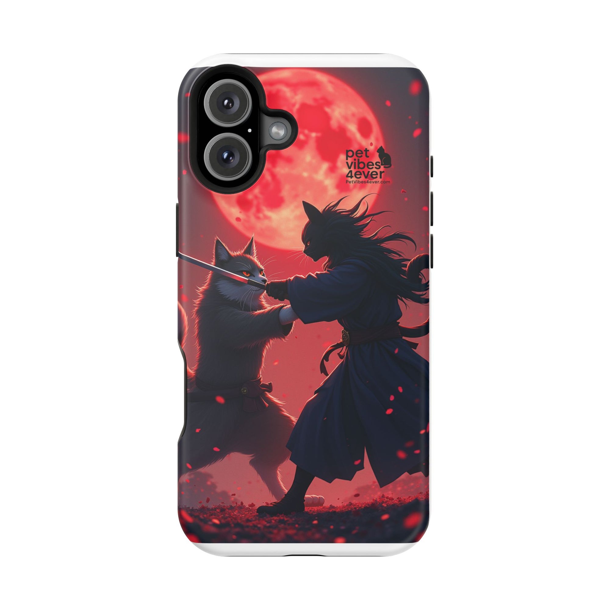 Samurai Cat Phone Case – Impact-Resistant, Pet Lovers, Cool Tech Accessories, Anime Aesthetic, Unique Gifts
