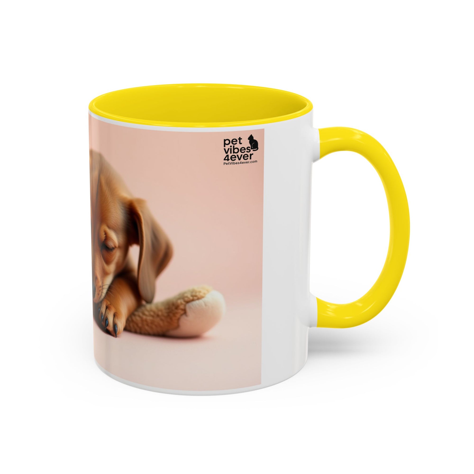 Cute Dog and Toy Accent Coffee Mug - Perfect for Pet Lovers, Gift for Animal Enthusiasts, Adorable Mug for Home and Office