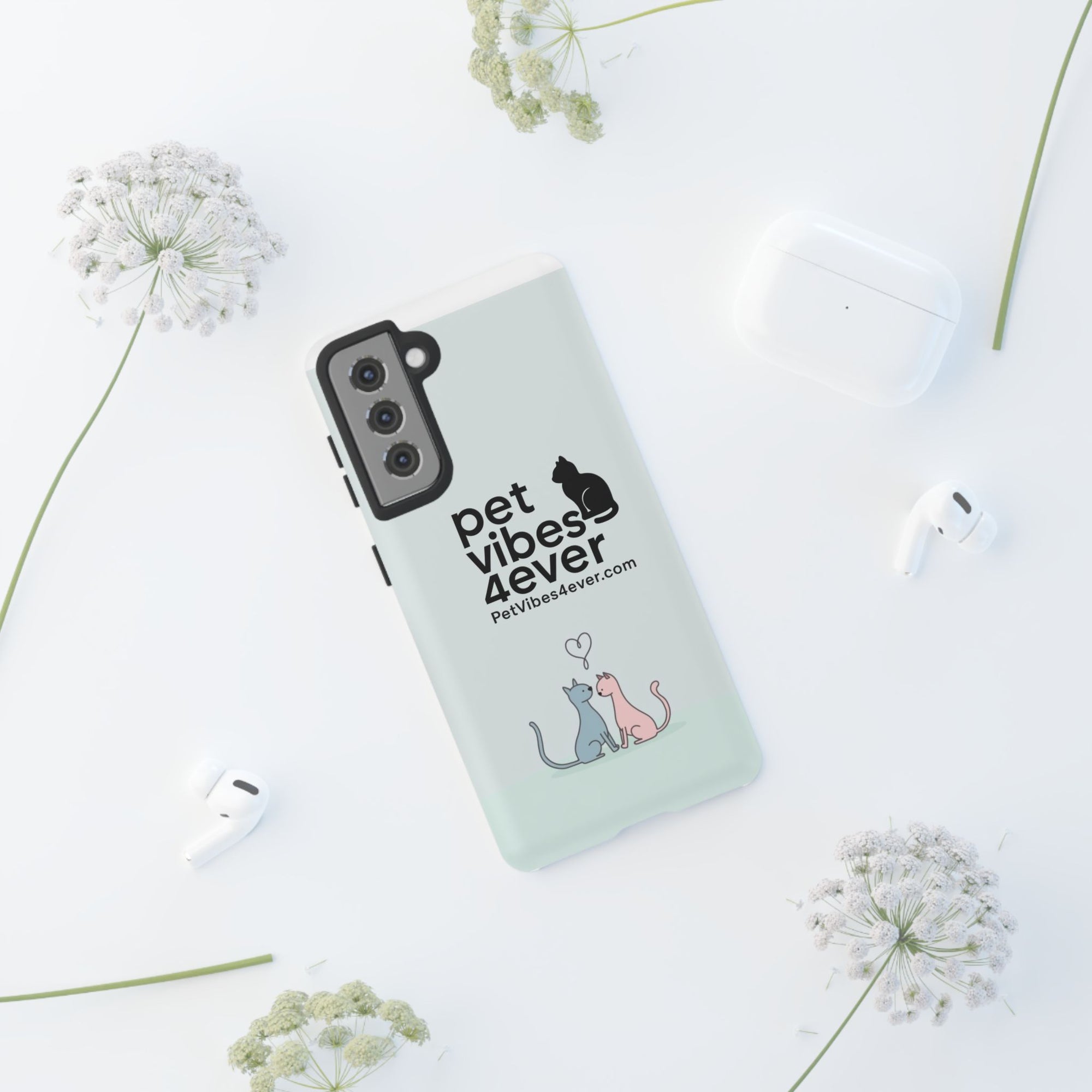 Cute Cat Phone Case, Colorful Tough Case for Pet Lovers, Cat-Themed Accessory, Gift for Animal Lovers, Mobile Phone Protection