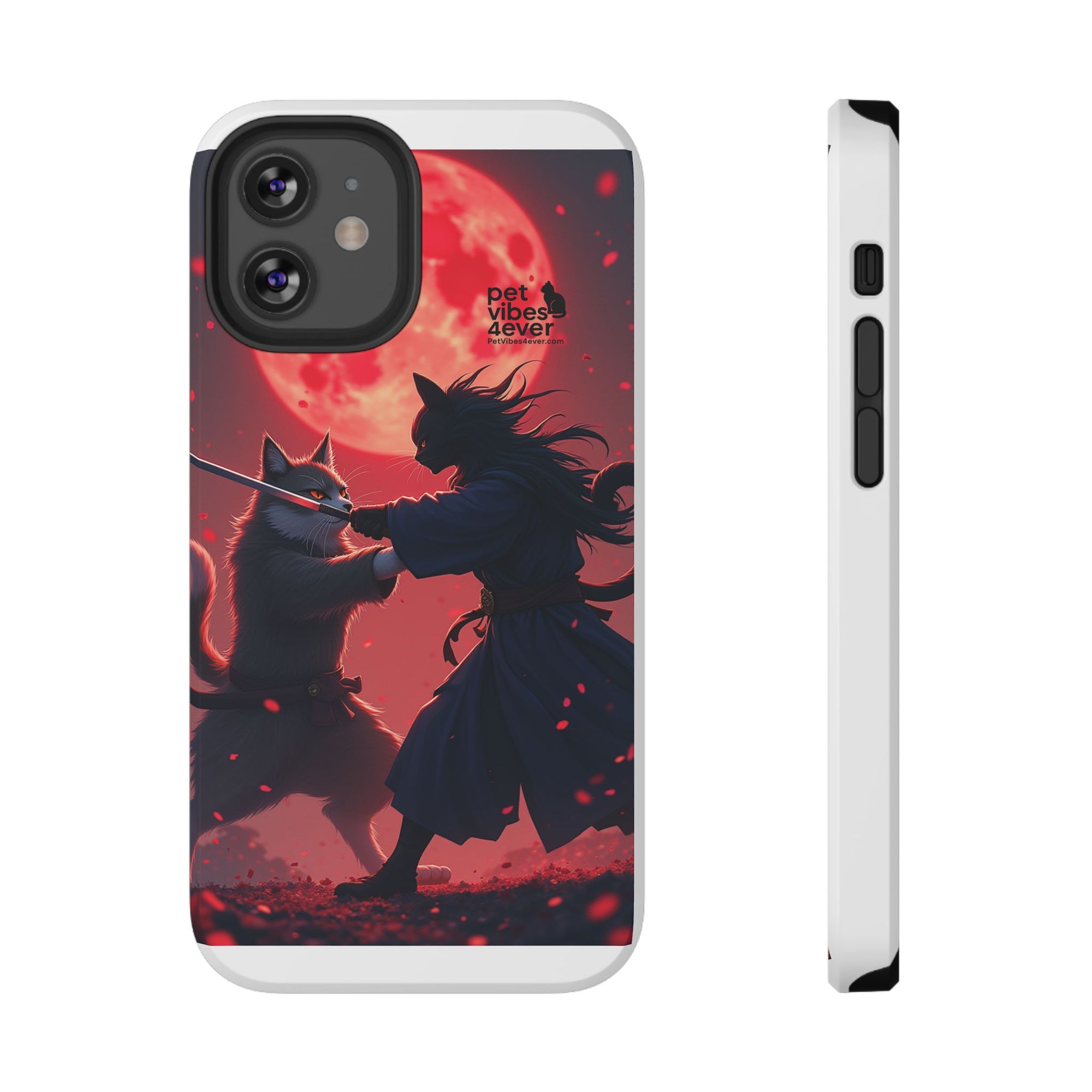 Samurai Cat Phone Case – Impact-Resistant, Pet Lovers, Cool Tech Accessories, Anime Aesthetic, Unique Gifts