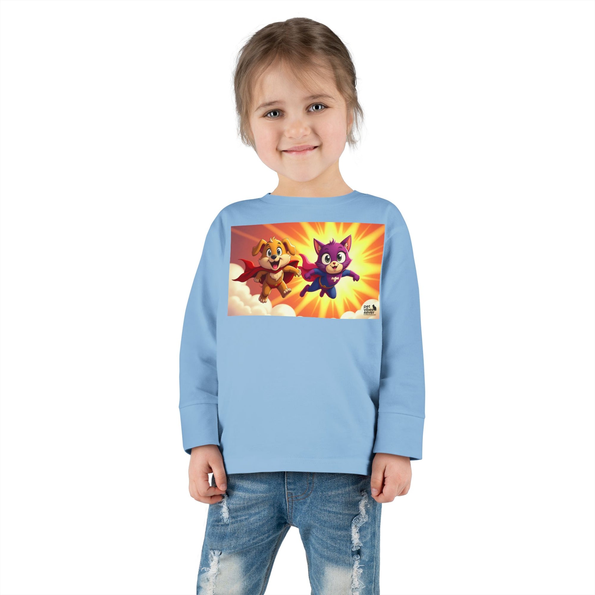 Toddler Superhero Long Sleeve Tee, Kids Shirt, Playtime Apparel, Gift for Toddlers, Fun Family Outing Clothing