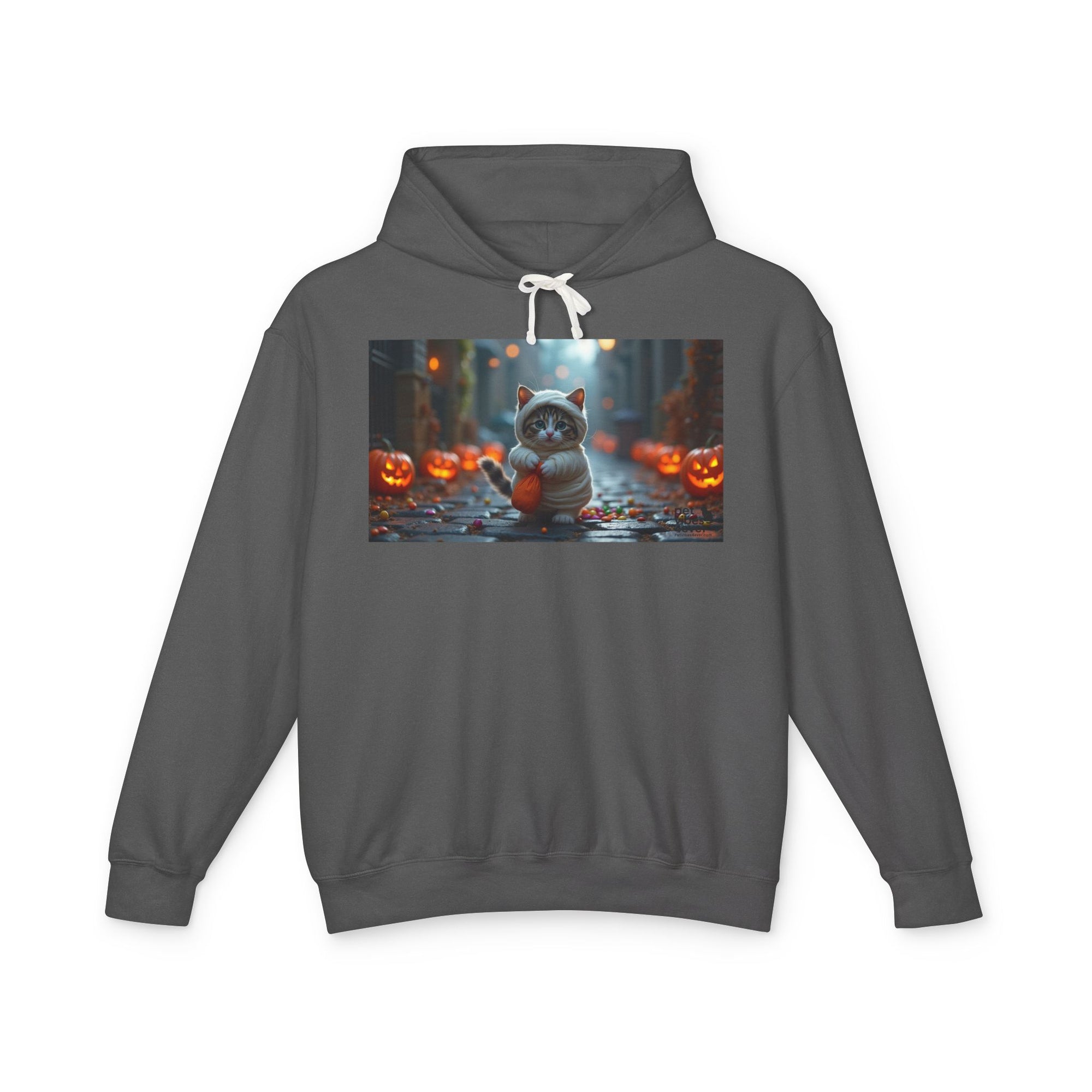 Halloween Cat Unisex Hoodie, Cozy Sweatshirt for Fall, Cute Pumpkin Design, Gift for Cat Lovers, Perfect for Halloween