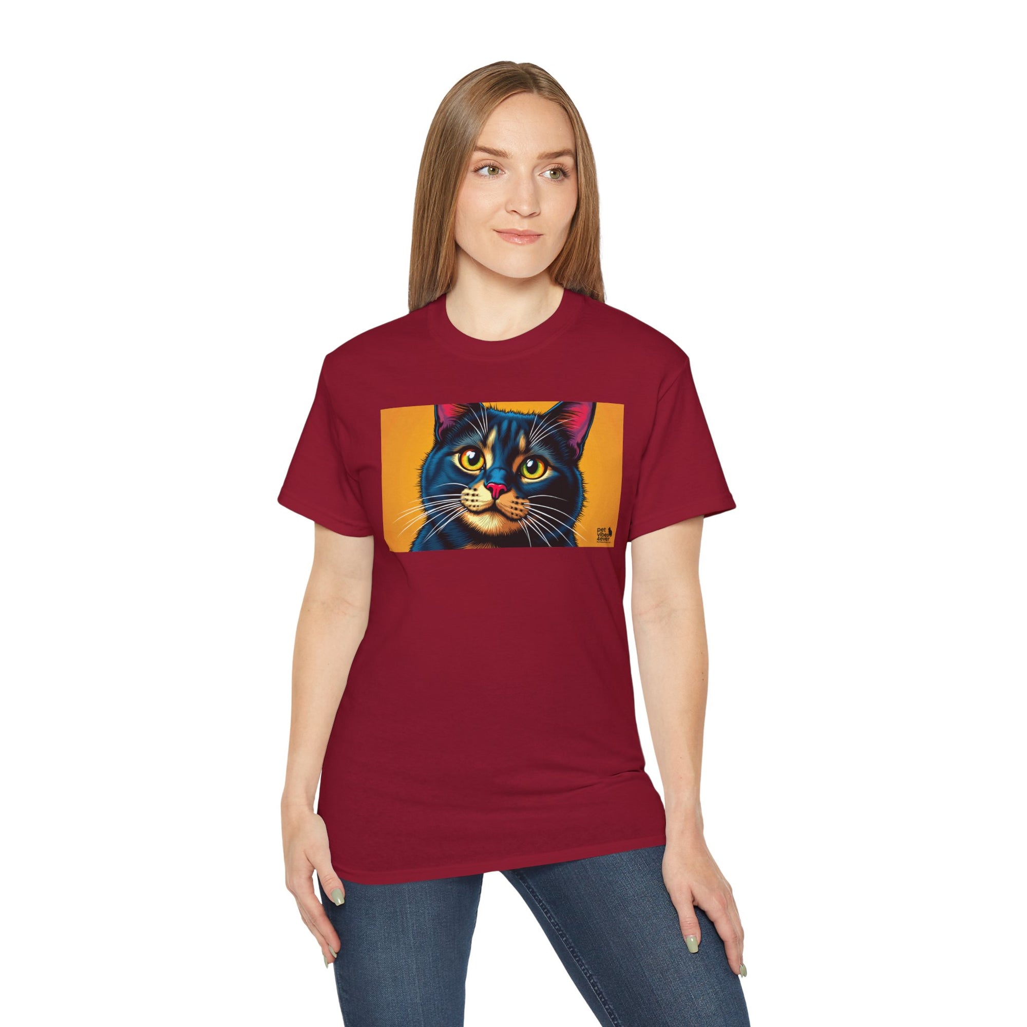 Whimsical Cat Art Tee, Funny Cat Lover Shirt, Gift for Cat Owners, Unique Pet Theme Apparel, Cozy Everyday Wear, Birthday Gift