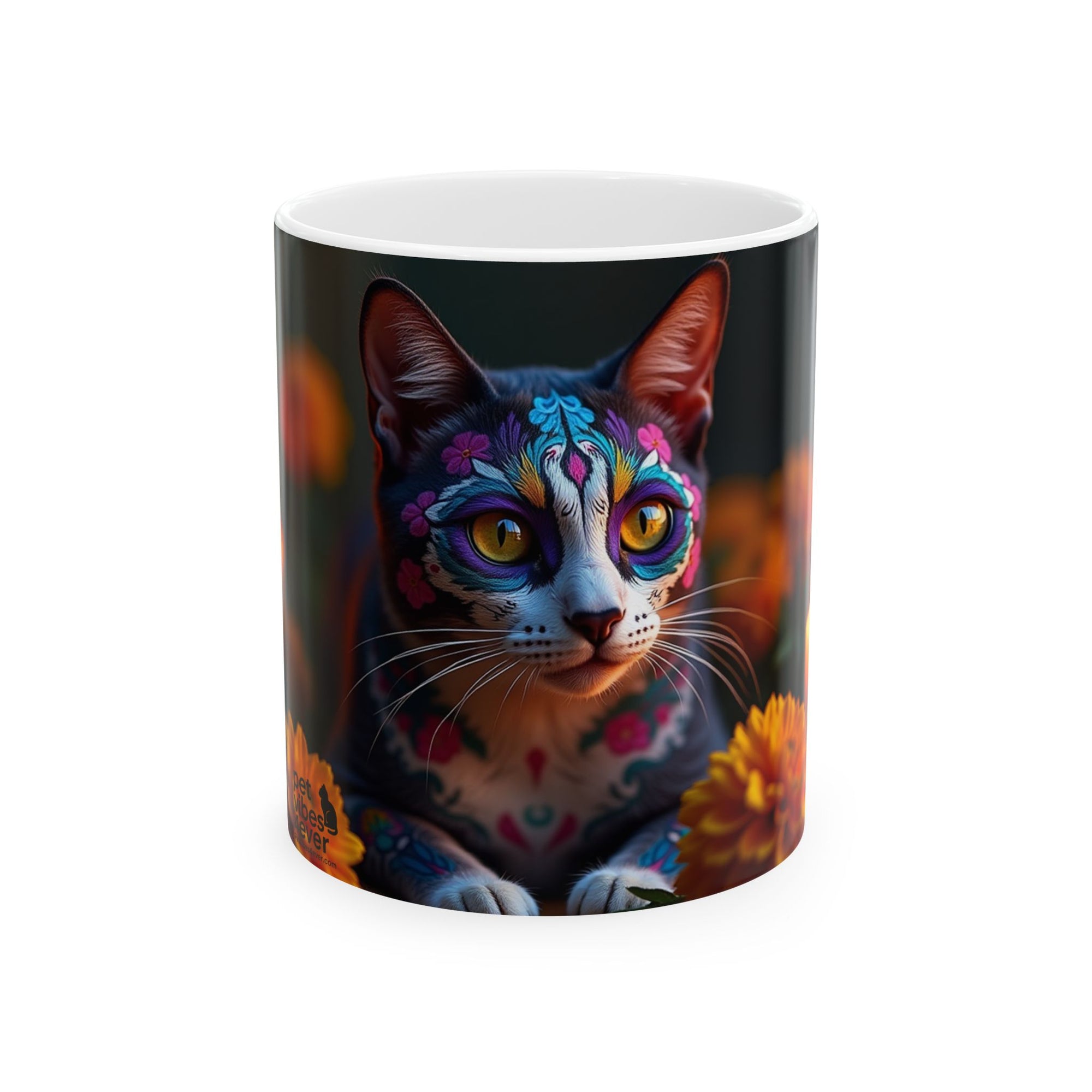 Colorful Cat Ceramic Mug – Perfect for Cat Lovers, Gift for Pet Owners, Coffee Lover's Mug, Birthday Gift, Home Decor