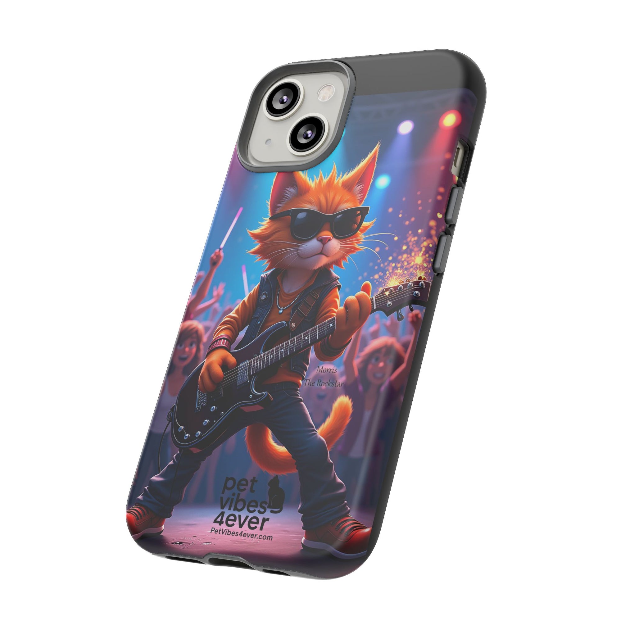 Rocking Cat Phone Case, Fun Cat Phone Cover, Cool Pet Vibes Gift, Music Lover Accessory, Unique Cat Phone Case