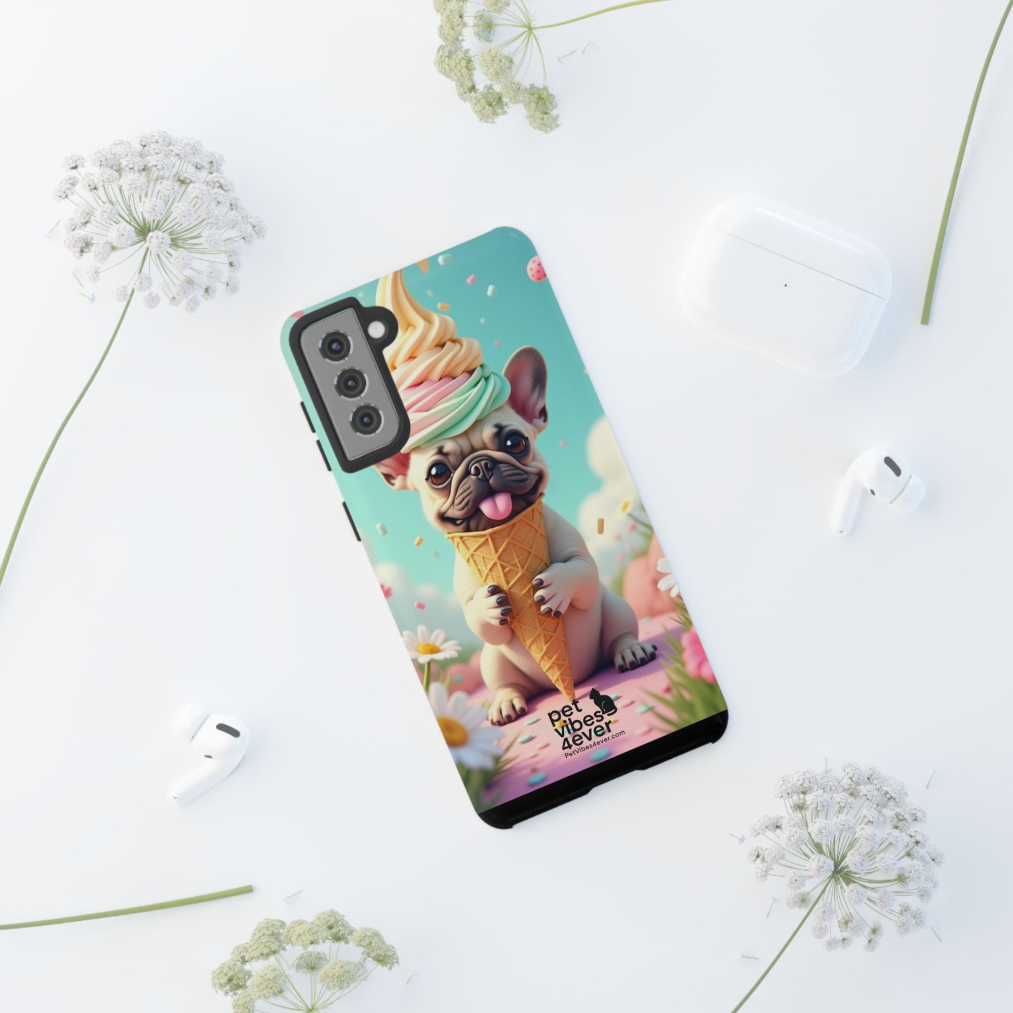 Cute Dog Phone Case, Pet Lover Gift, Tough iPhone/Android Cover, Dog Art, Fun Phone Accessory