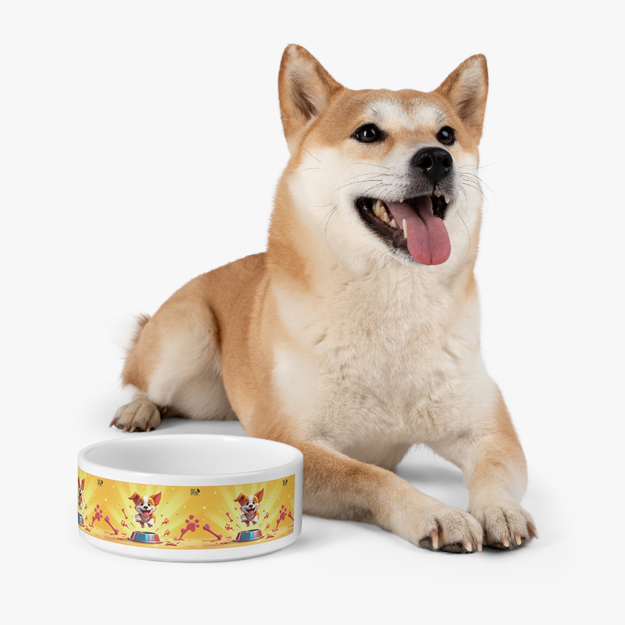 Cheerful Pet Bowl for Dogs, Fun Dog Bowl, Custom Pet Dish, Pet Gifts, Puppy Bowl, Dog Supplies