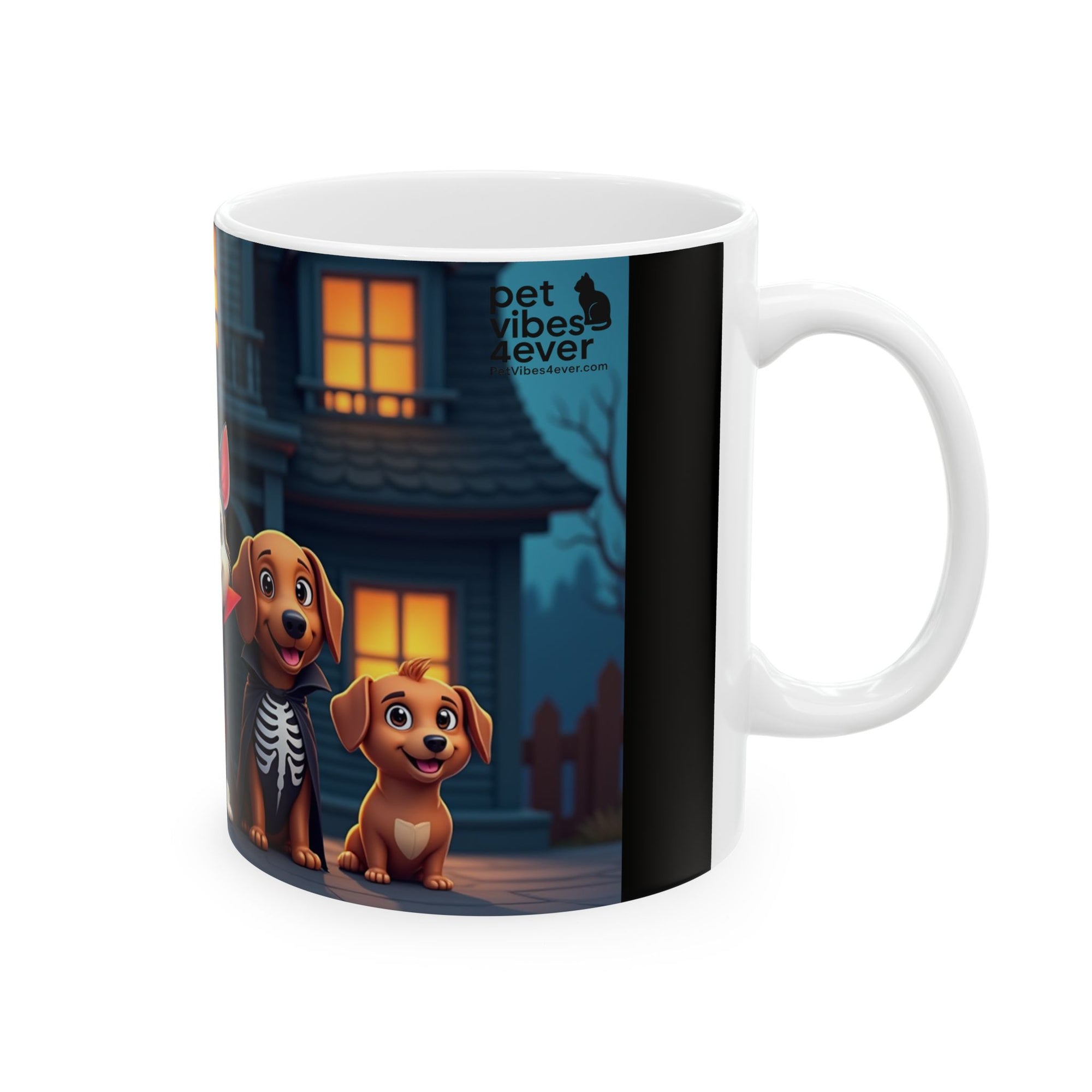 Halloween Dog Lovers Mug, Cute Canine Gift, Pet Owner Coffee Cup, Trick or Treat Drinkware, Spooky Pet Mug