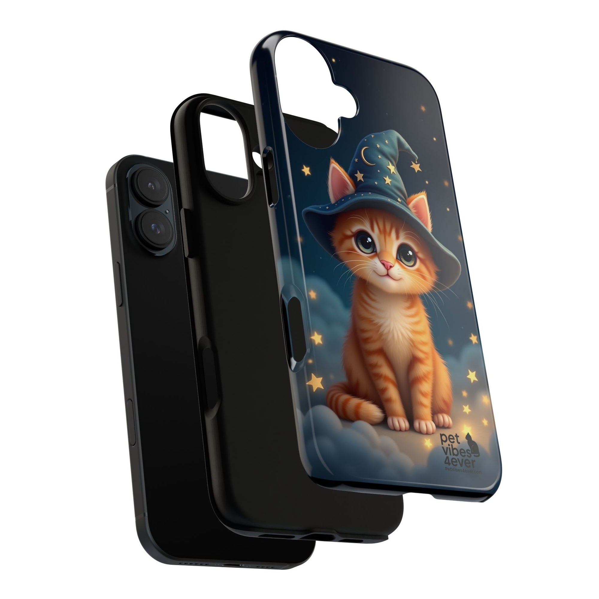 Cat-Themed Phone Case, Cute Cat Case, Pet Lover Gift, Kawaii Phone Accessory, Celestial Cat Design, Stylish Gadget Protector