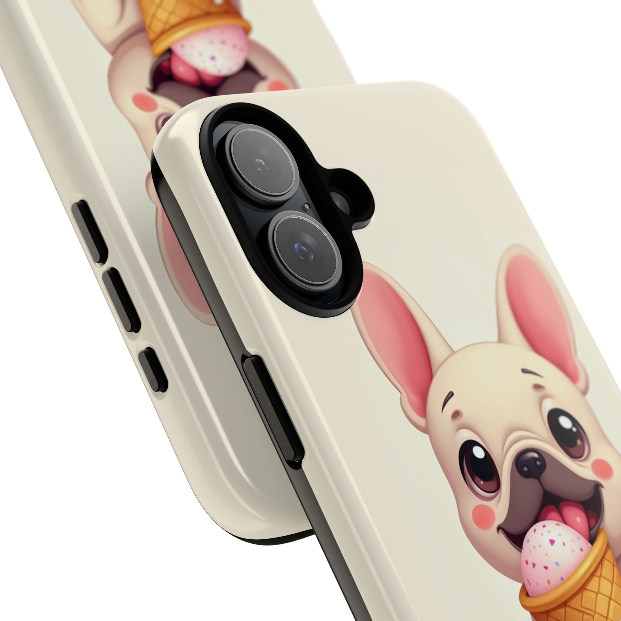 Cute Dog Case, Adorable Puppy Phone Cover, Pet Lover Gift, Ice Cream Design, Fun Accessories for Pet Owners