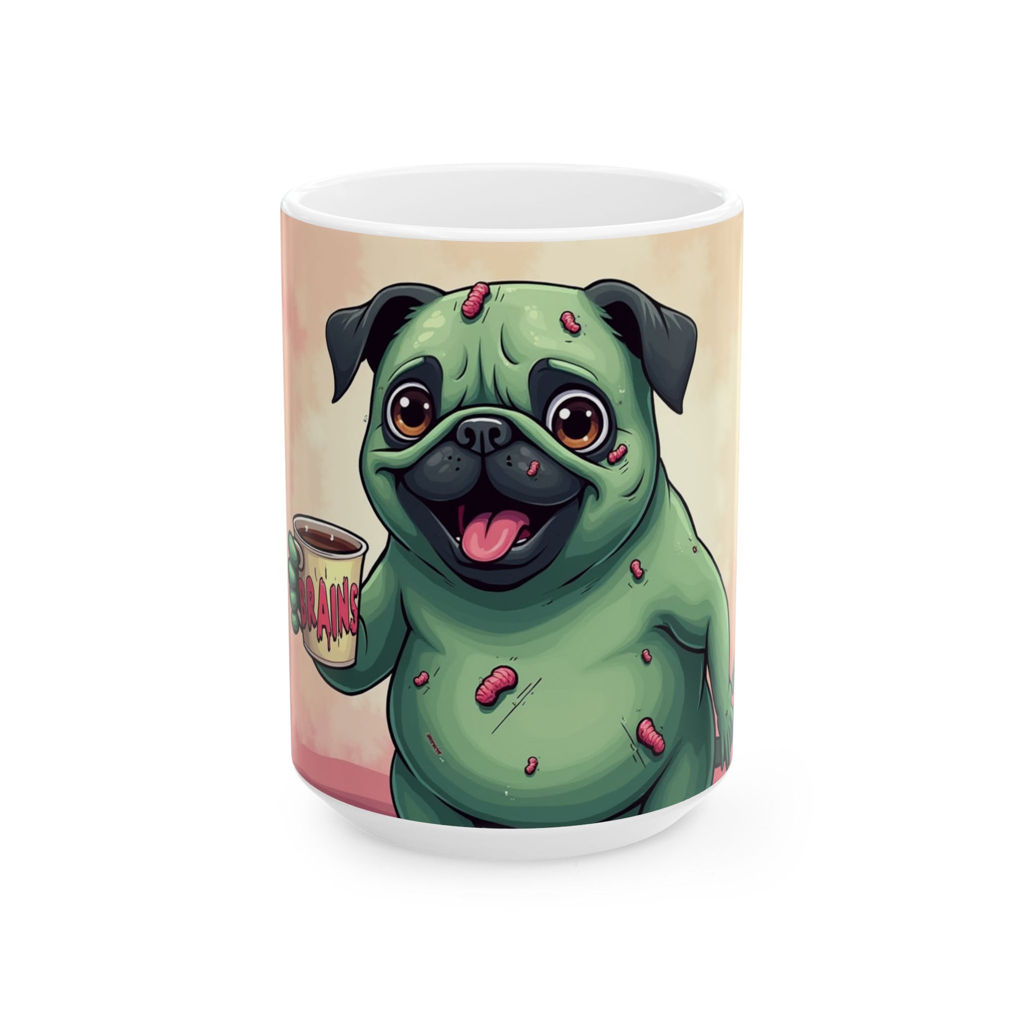 Cute Pug Themed Ceramic Mug, Dog Lover Gift, Pet Appreciation, Fun Coffee Cup, Playful Kitchen Decor