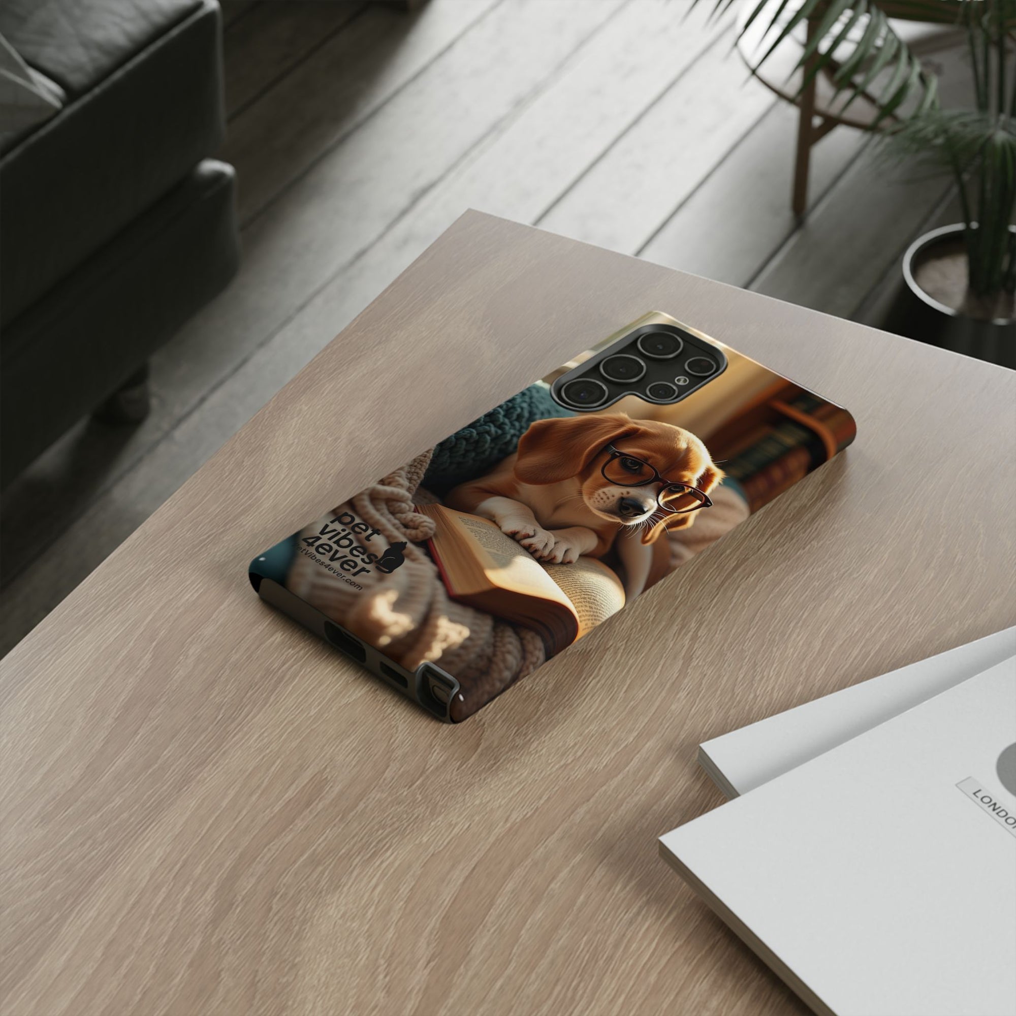 Dog-Themed Phone Case with "Pet Vibes Forever" Design, Cute Dog Accessories, Pet Lover Gift, Phone Cover, Animal Lover Decor