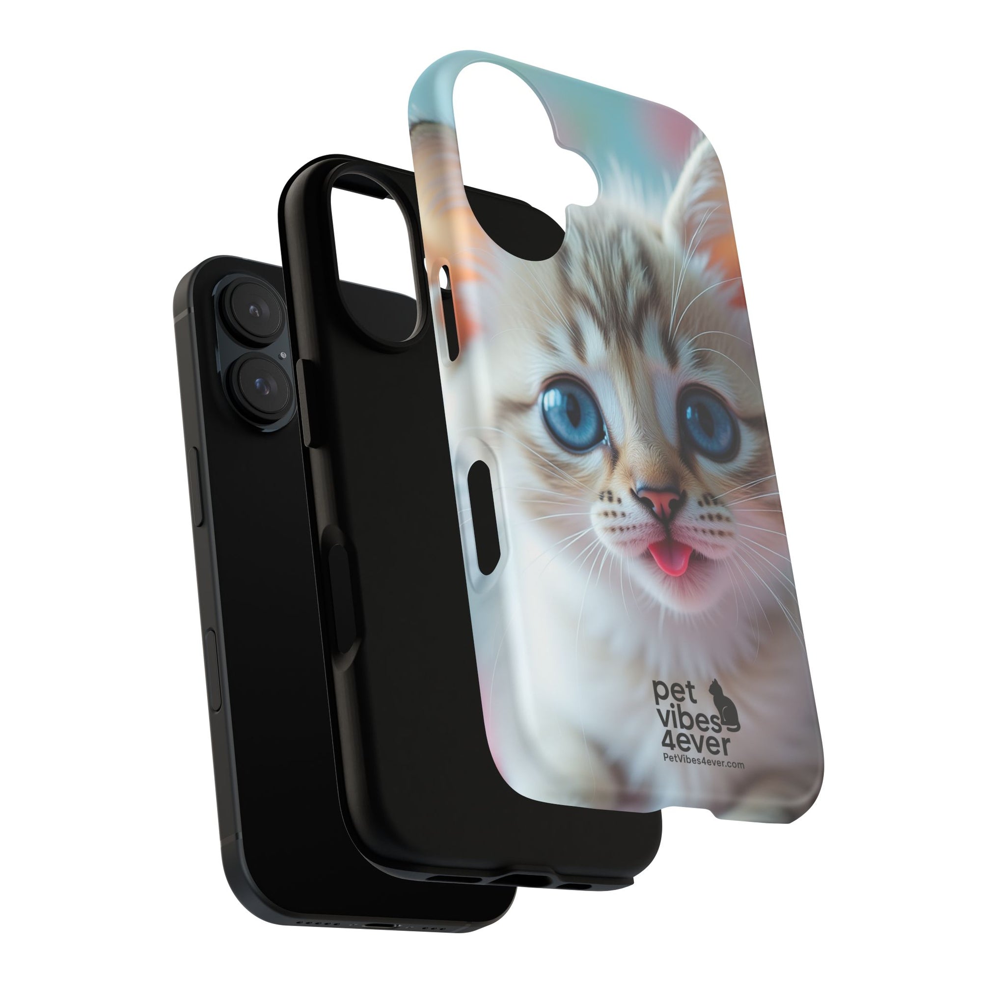 Cute Cat Phone Case, Pet Lover Gift, Unique Phone Cover, Animal Design Accessory, Fun Pet Vibes, Kitty Protection Shell