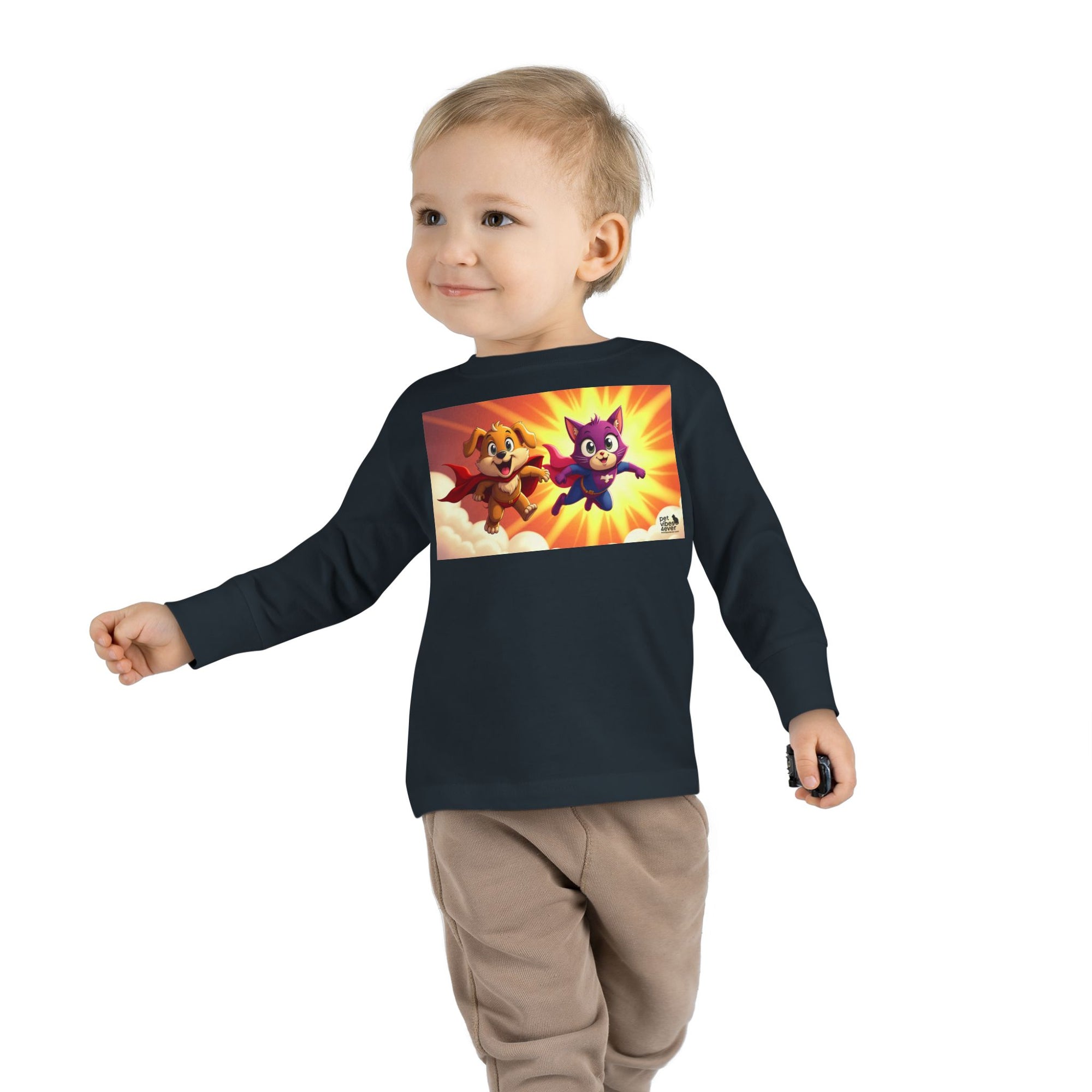 Toddler Superhero Long Sleeve Tee, Kids Shirt, Playtime Apparel, Gift for Toddlers, Fun Family Outing Clothing