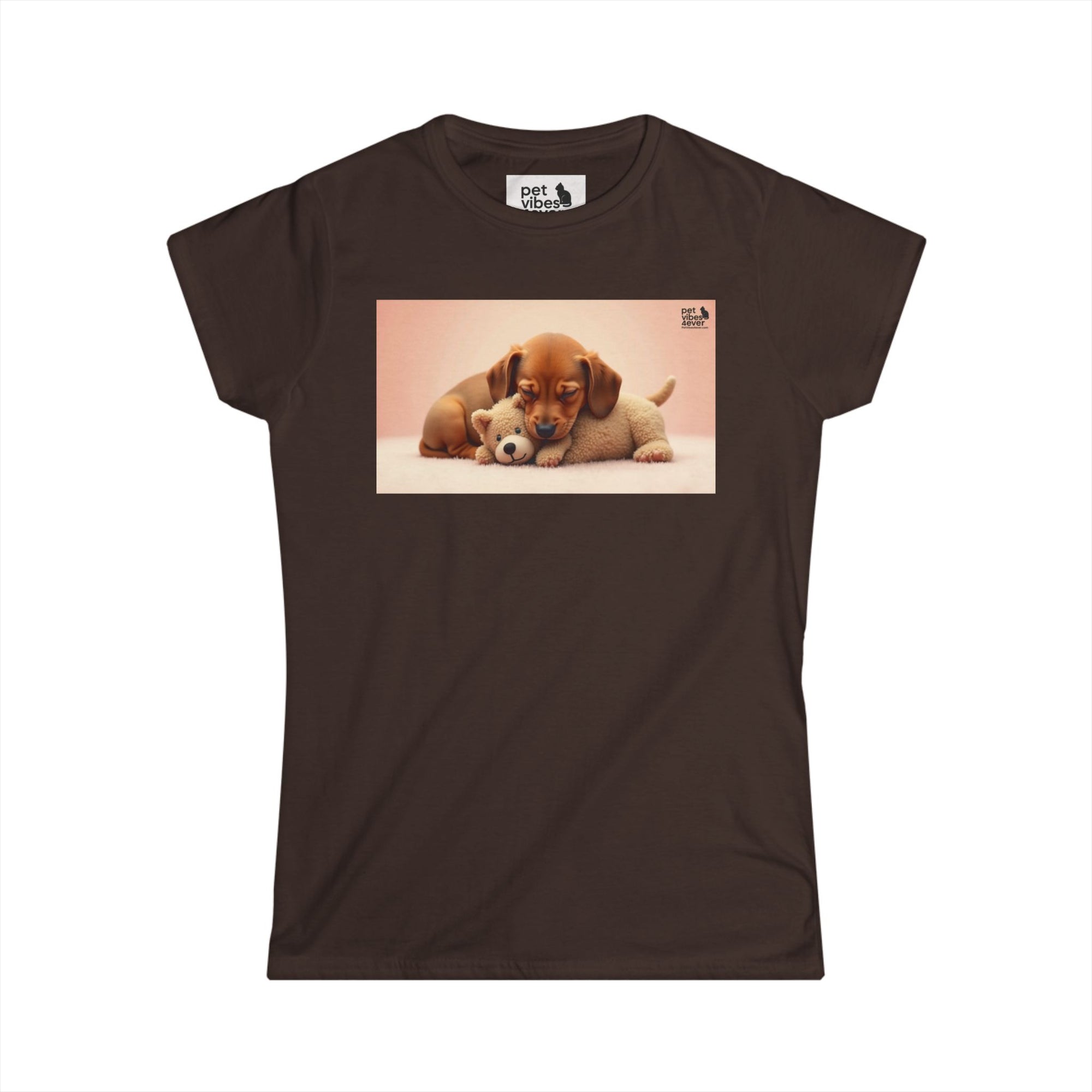 Adorable Puppy Love Women's Softstyle Tee, Cute Pet T-Shirt, Dog Lover Gift, Animal Lover Shirt, Perfect for Casual Wear