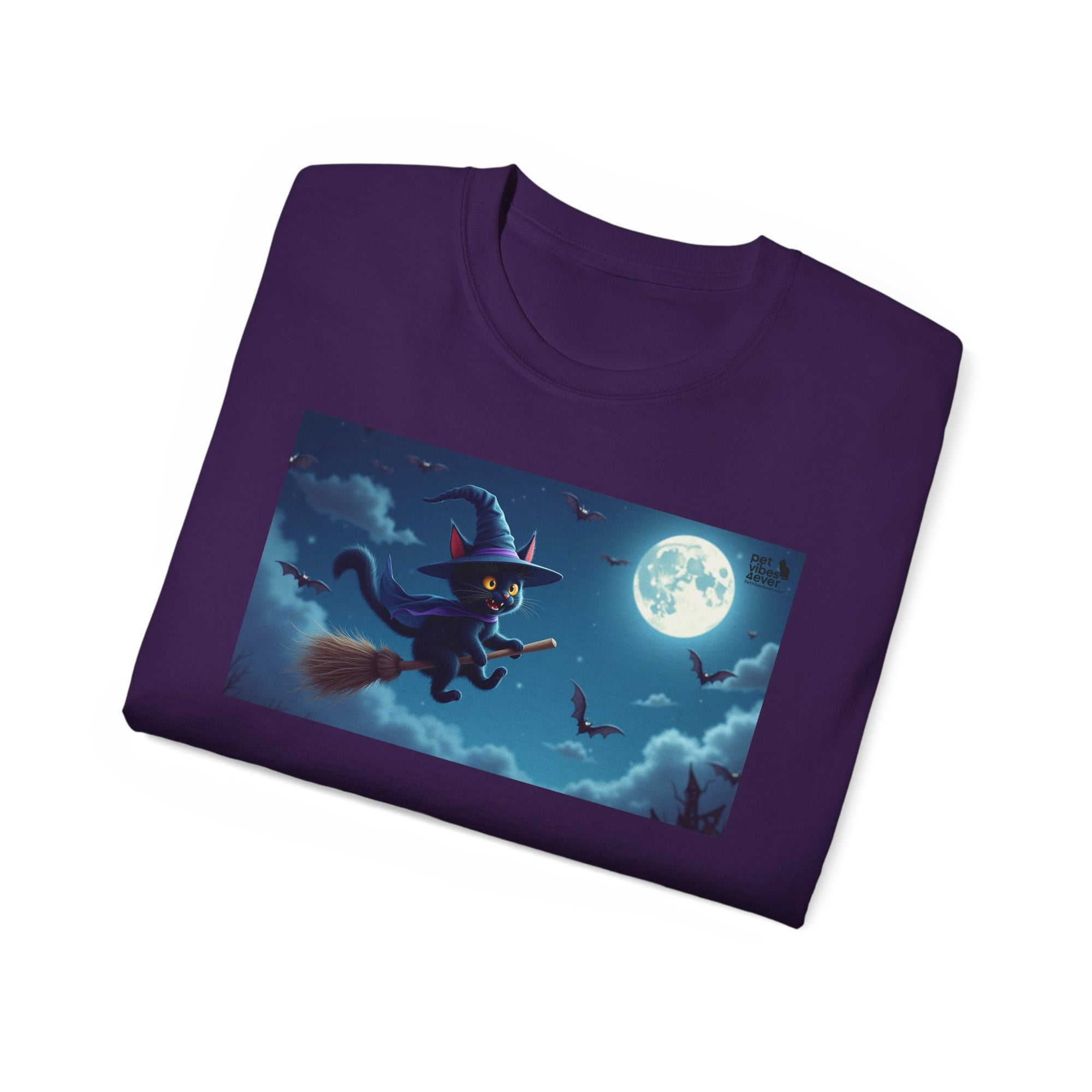 Moonlit Witch Unisex Tee | Spooky Vibes, Halloween Must-Have, Cozy Gift, Comfortable Everyday Wear, Magical Spirit Apparel