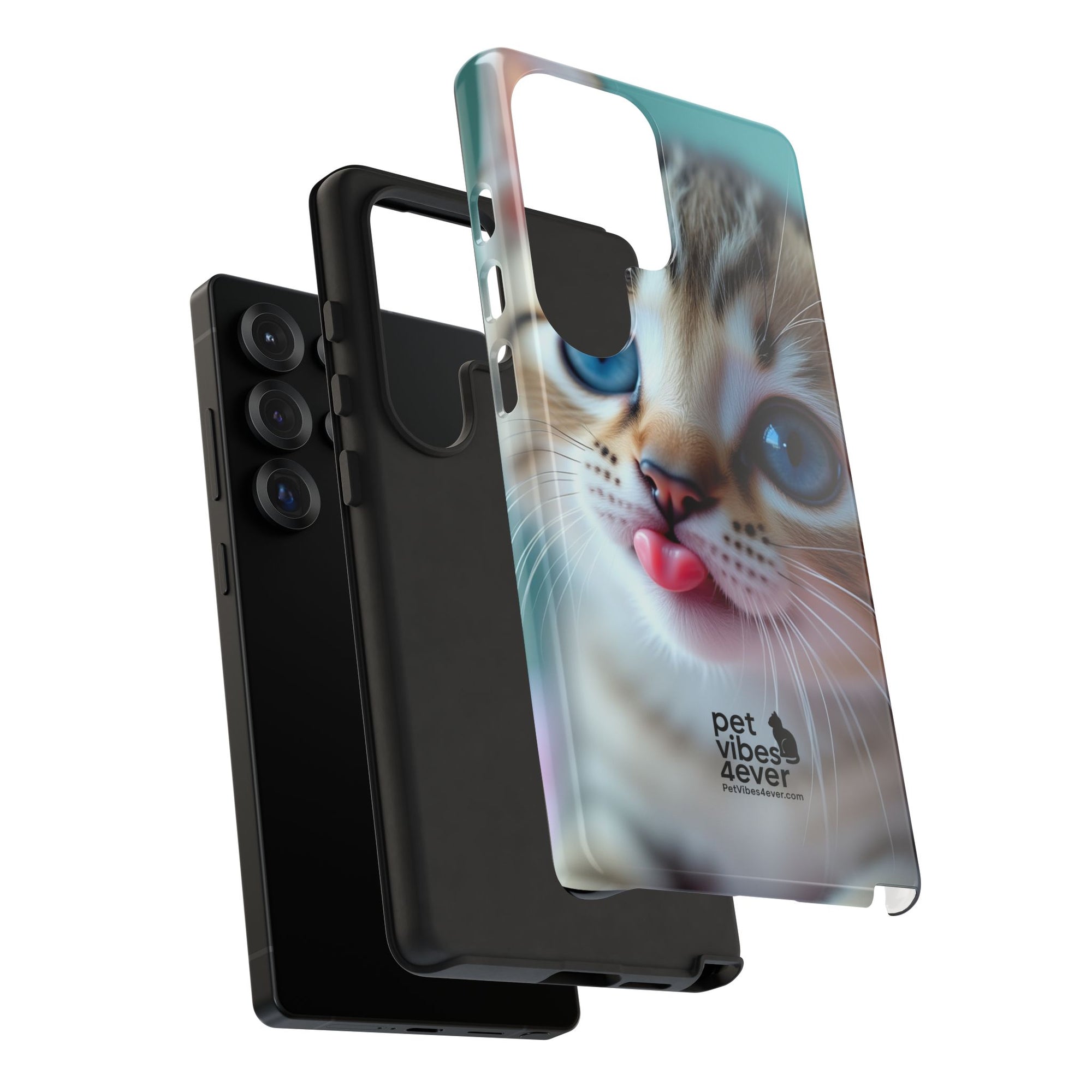 Cute Cat Phone Case, Pet Lover Gift, Durable Phone Cover, Animal Print Case, Cute Kitten Accessory