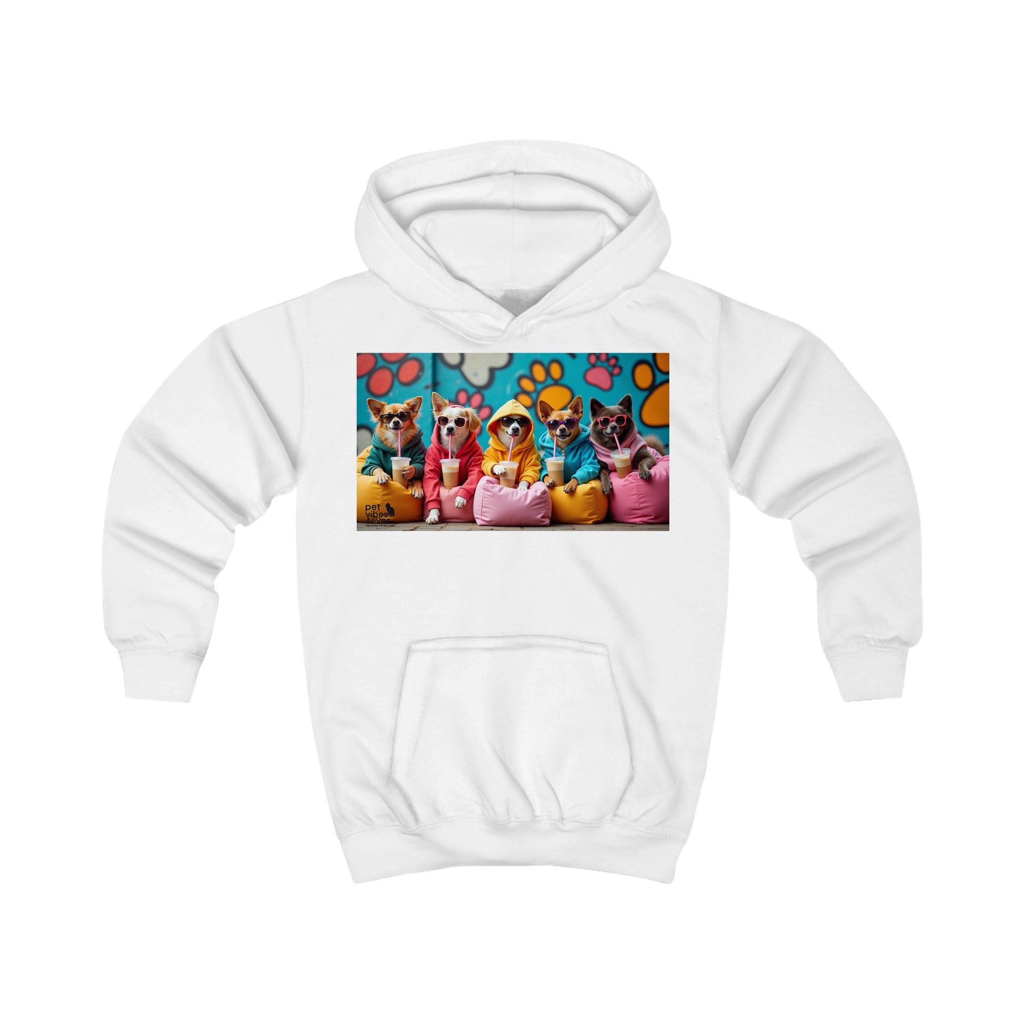 Colorful Animal Friends Kids Hoodie, Cute Sweatshirt for Boys and Girls, Birthday Gift, Cozy Hooded Top, Fun Pet Design