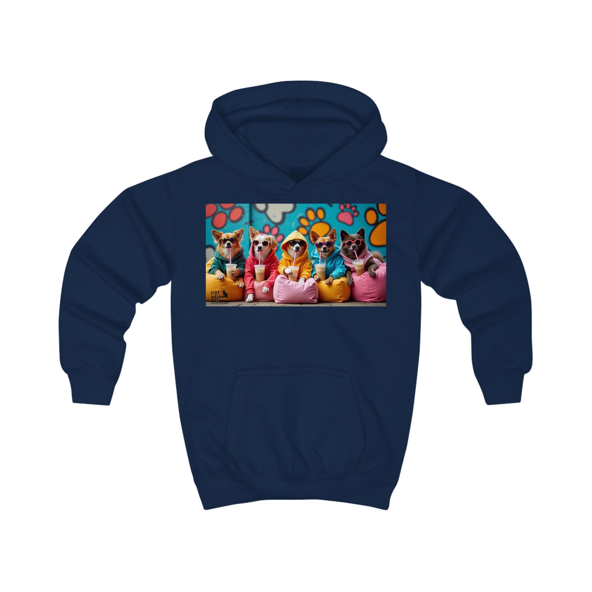 Colorful Animal Friends Kids Hoodie, Cute Sweatshirt for Boys and Girls, Birthday Gift, Cozy Hooded Top, Fun Pet Design