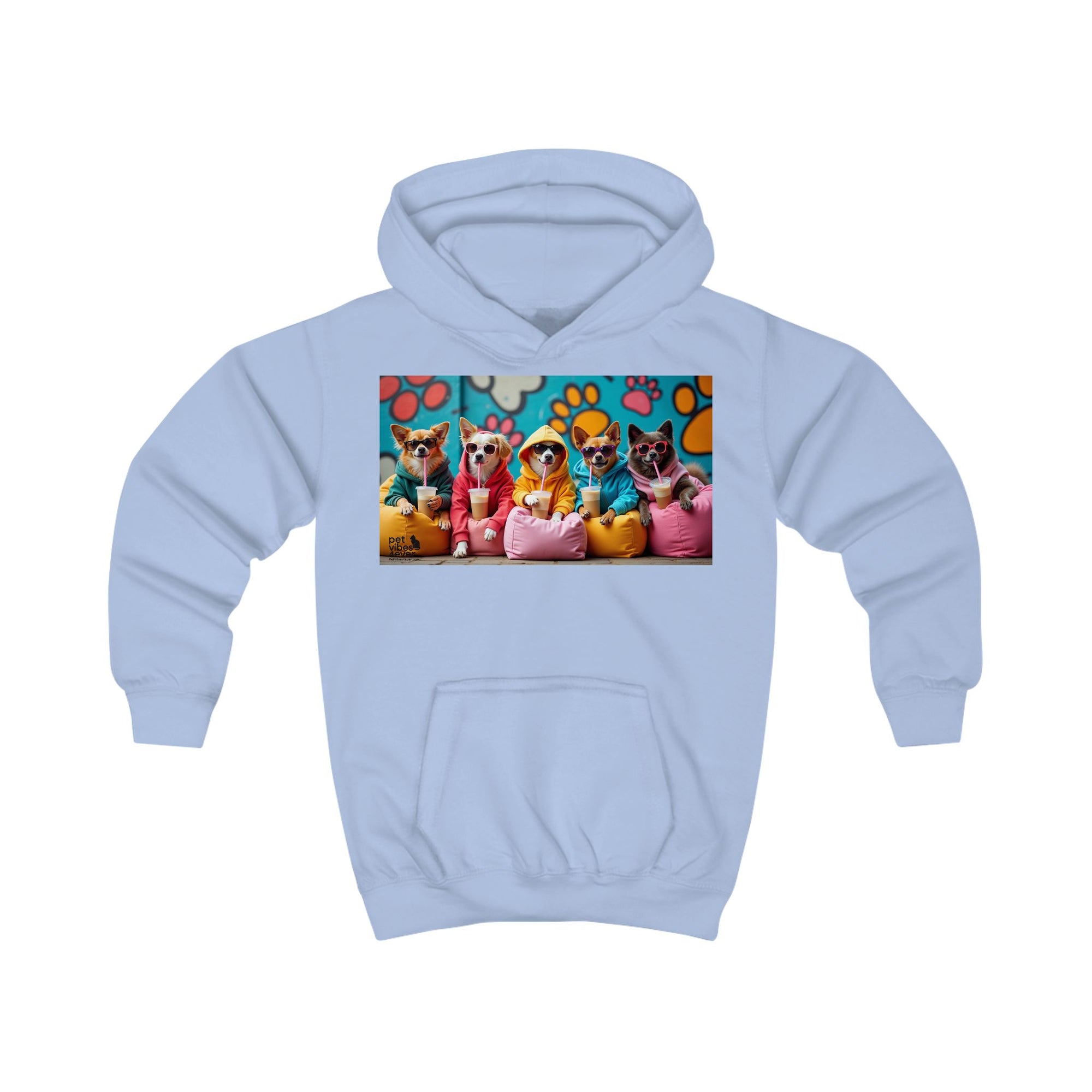 Colorful Animal Friends Kids Hoodie, Cute Sweatshirt for Boys and Girls, Birthday Gift, Cozy Hooded Top, Fun Pet Design
