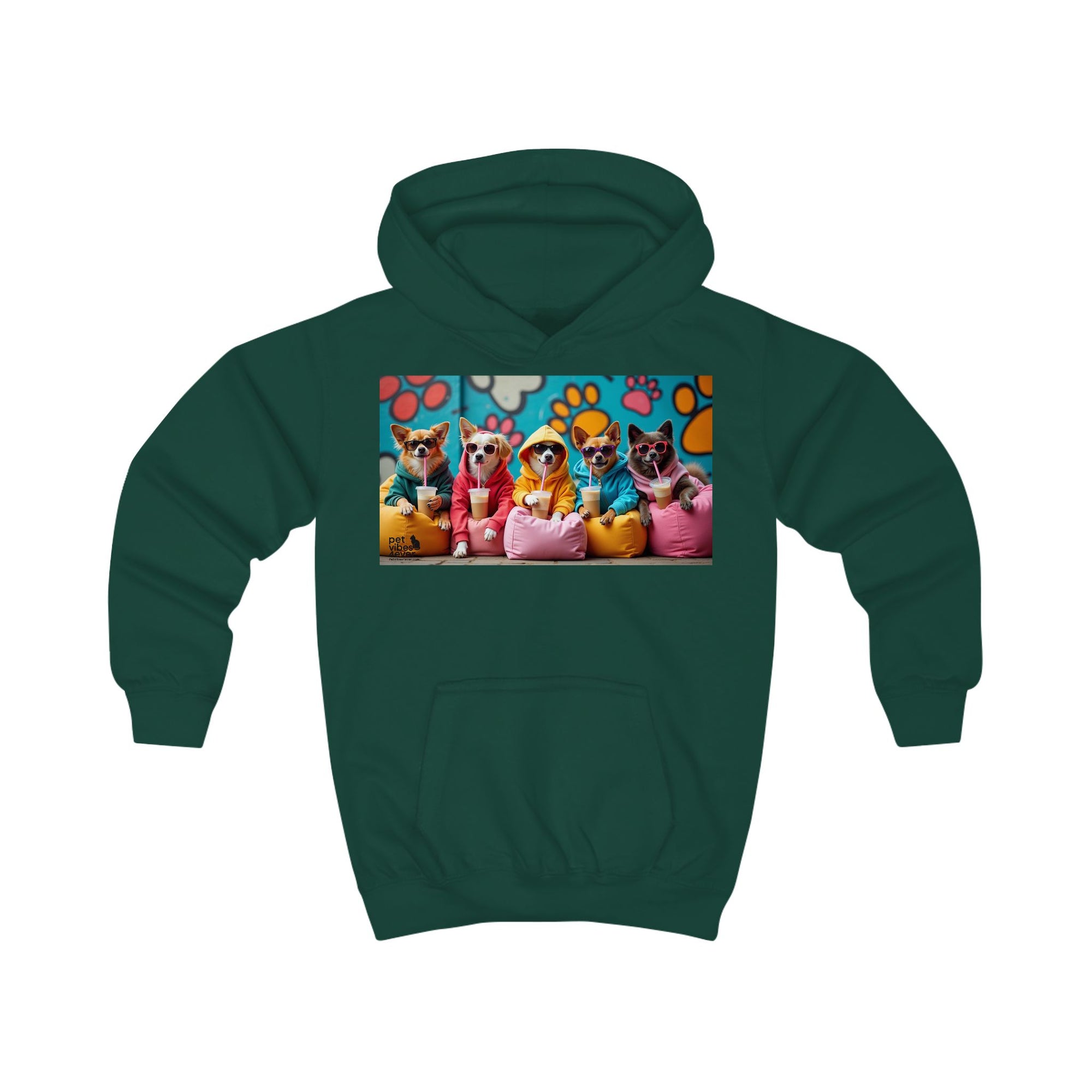 Colorful Animal Friends Kids Hoodie, Cute Sweatshirt for Boys and Girls, Birthday Gift, Cozy Hooded Top, Fun Pet Design