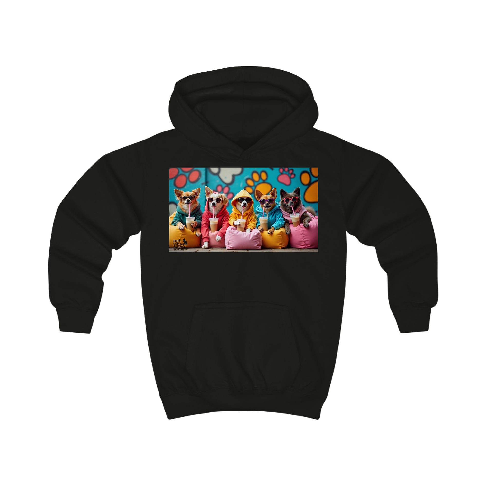 Colorful Animal Friends Kids Hoodie, Cute Sweatshirt for Boys and Girls, Birthday Gift, Cozy Hooded Top, Fun Pet Design