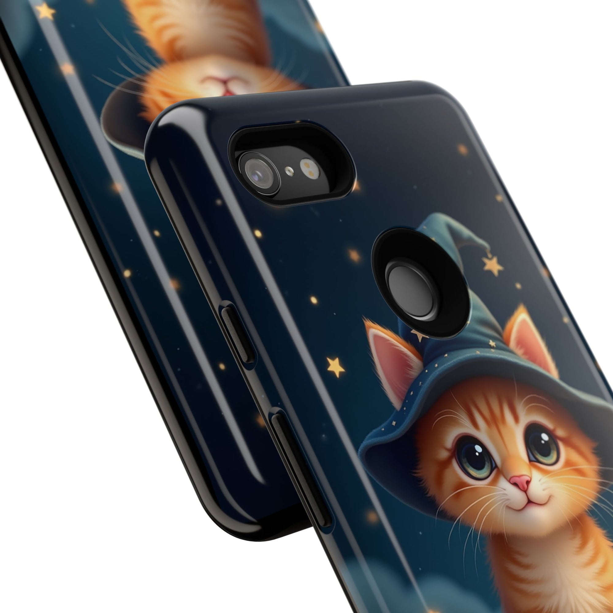 Cat-Themed Phone Case, Cute Cat Case, Pet Lover Gift, Kawaii Phone Accessory, Celestial Cat Design, Stylish Gadget Protector