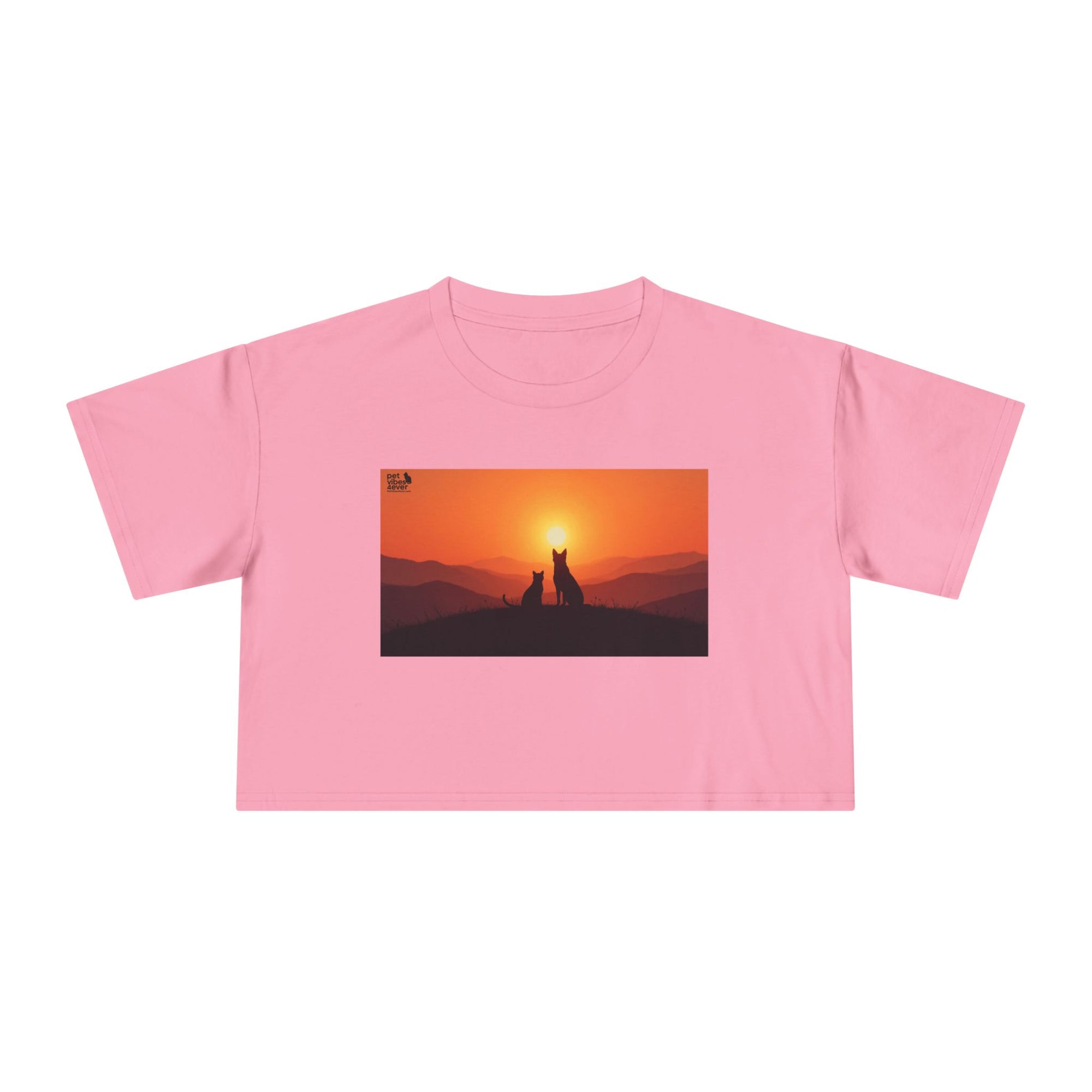 Sunset Lovers Women's Crop Tee, Summer Fashion, Casual Wear, Cute Gift, Nature Tee, Boho Style