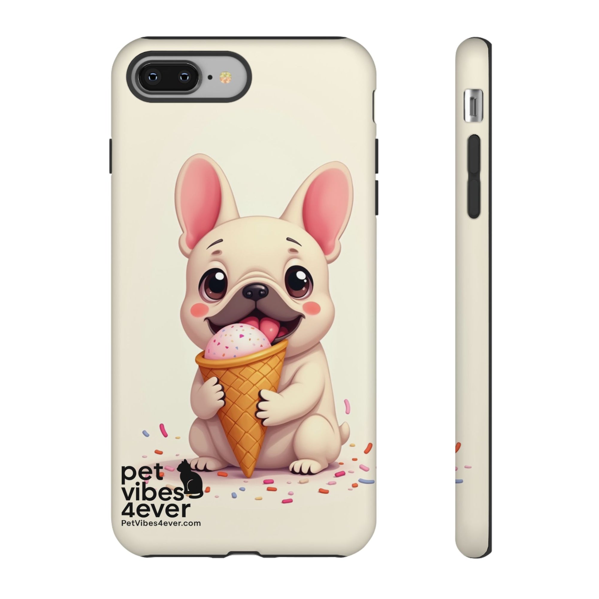 Cute Dog Case, Adorable Puppy Phone Cover, Pet Lover Gift, Ice Cream Design, Fun Accessories for Pet Owners