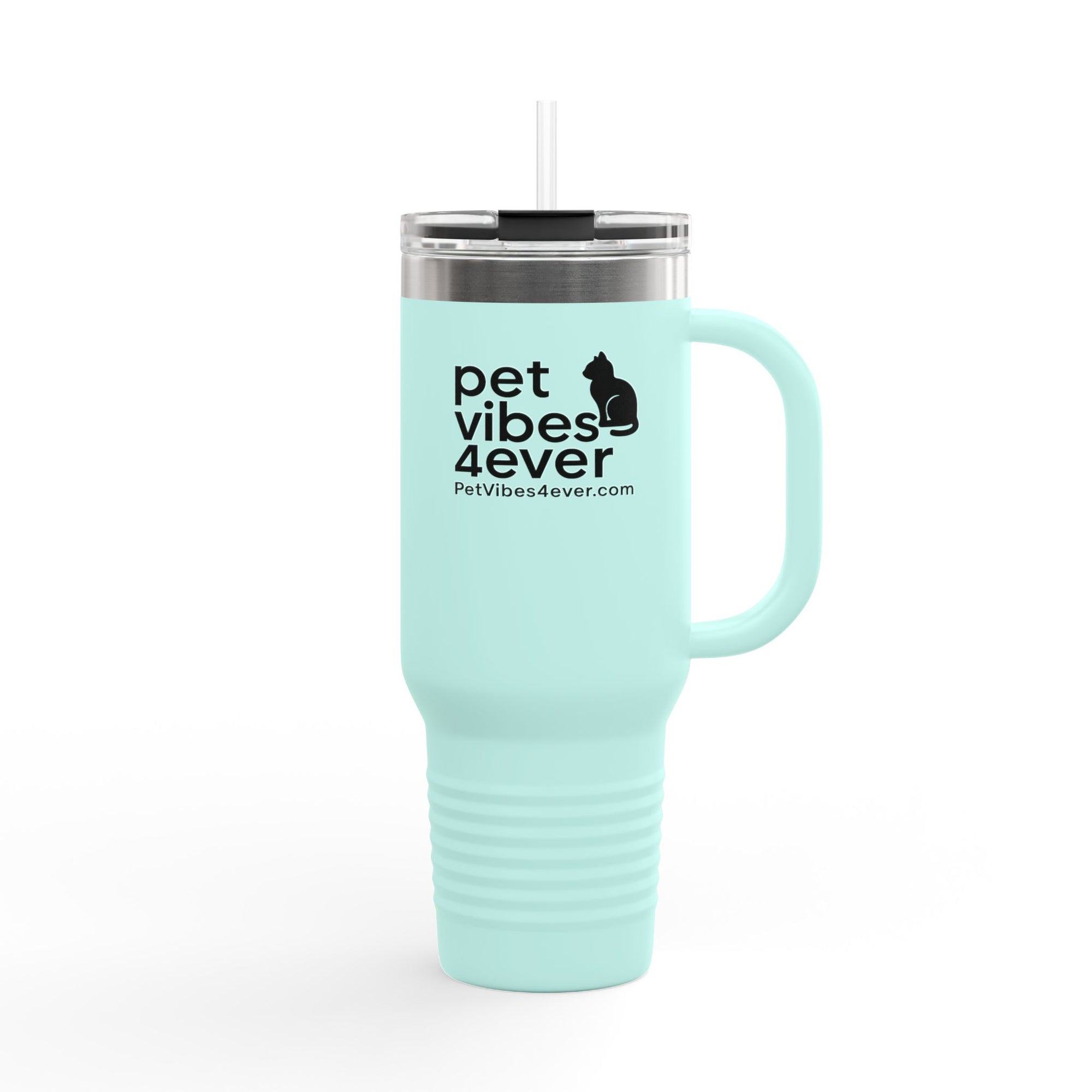 Personalized Pet Vibes Insulated Travel Mug, Perfect for Animal Lovers, Great for Road Trips, Coffee, Tea, Gifts