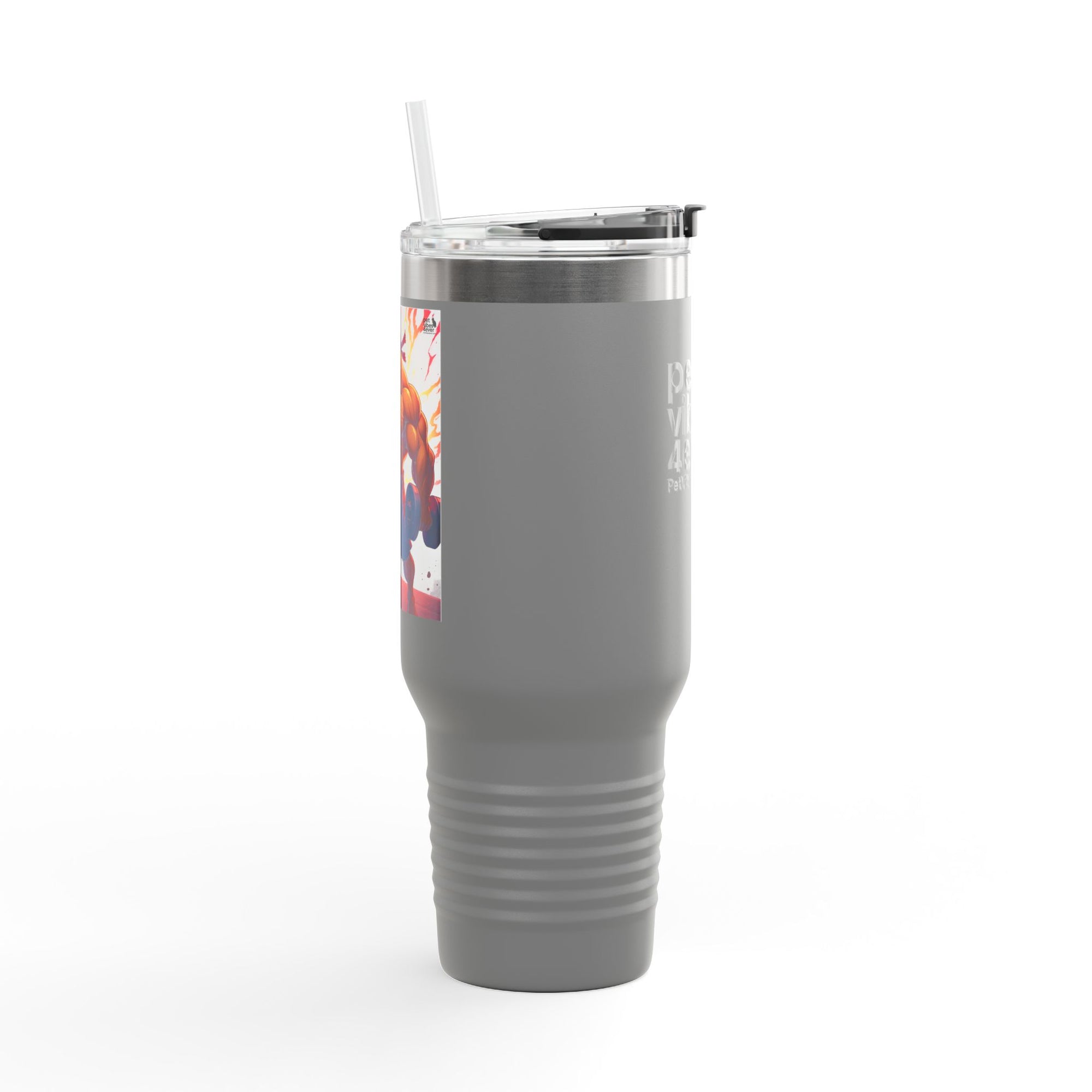 Personalized Pet Vibes Insulated Travel Mug, Perfect for Animal Lovers, Great for Road Trips, Coffee, Tea, Gifts