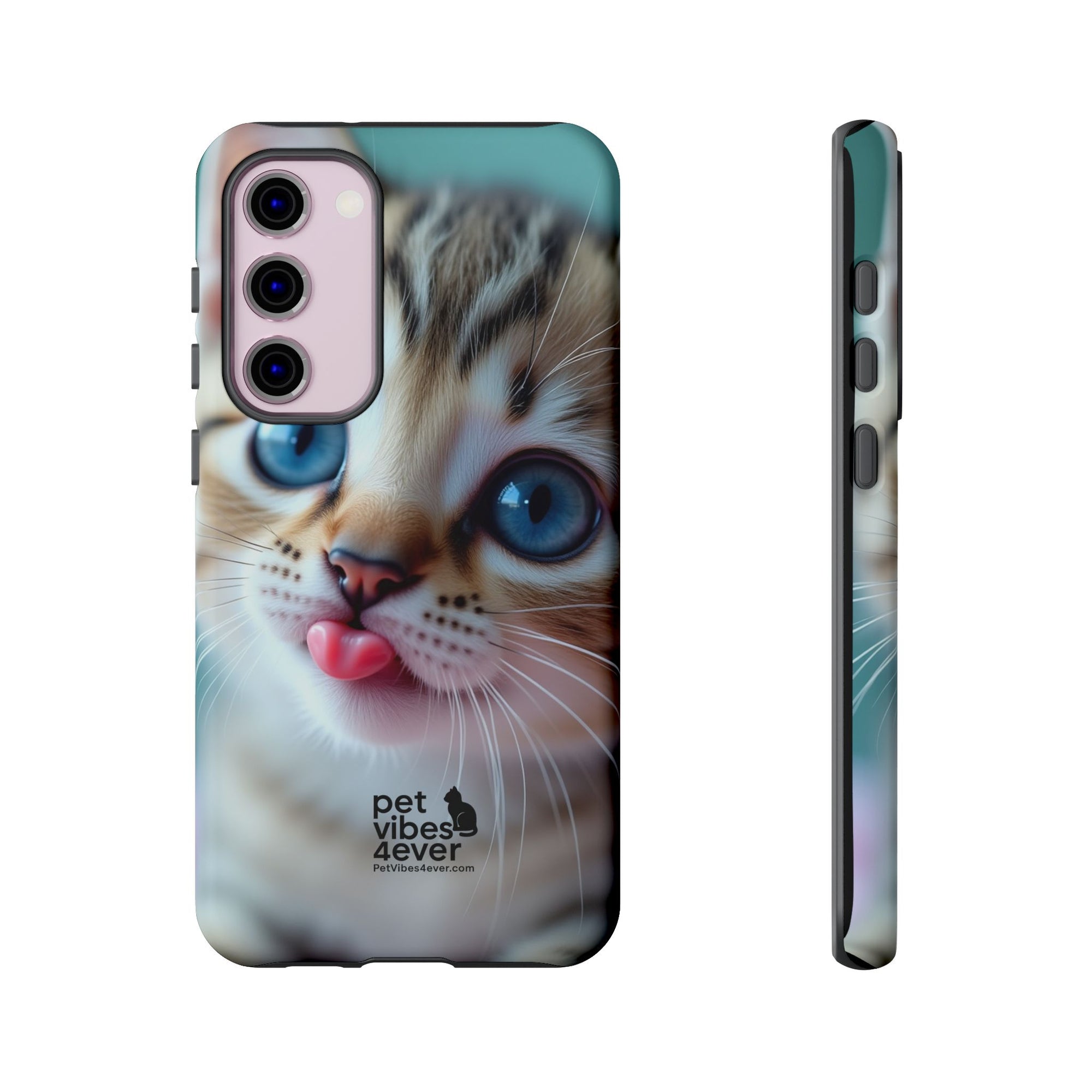 Cute Cat Phone Case, Pet Lover Gift, Durable Phone Cover, Animal Print Case, Cute Kitten Accessory