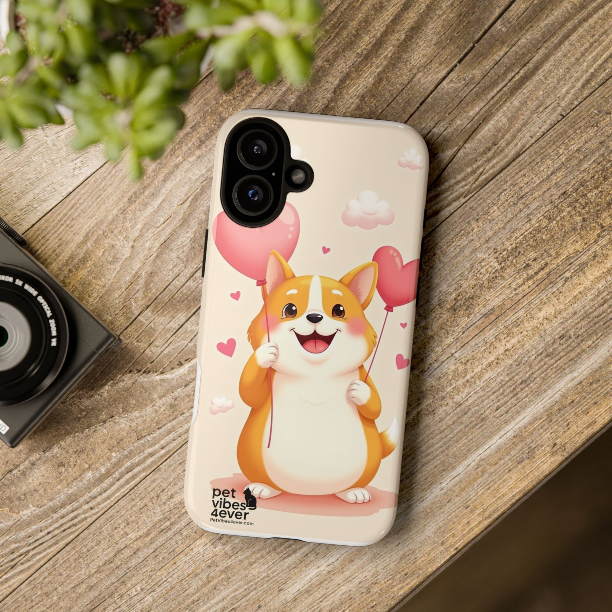 Corgi Love Phone Case, Cute Pet Gift, Animal Lover Accessory, Custom Phone Cover, Valentine's Day Gift