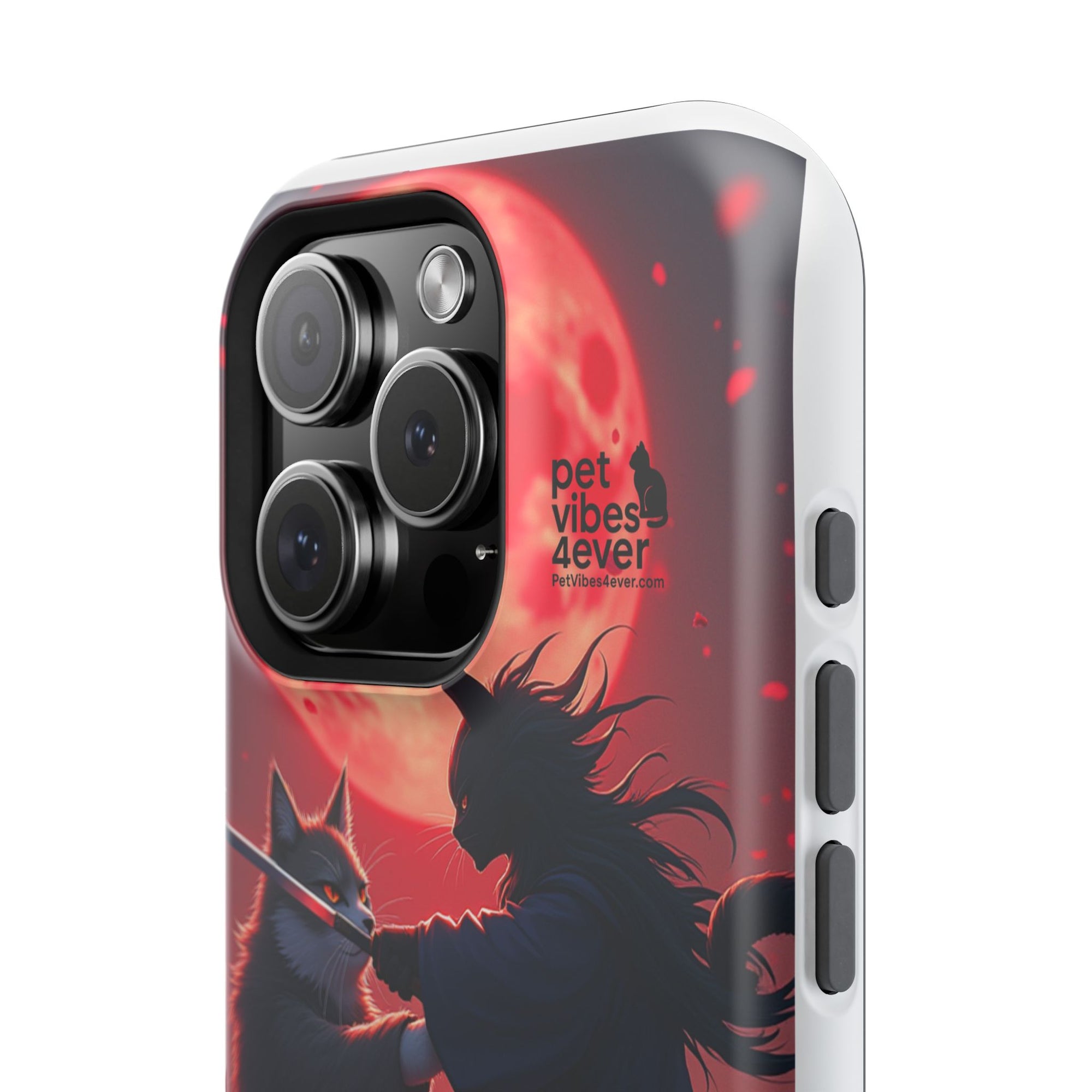 Samurai Cat Phone Case – Impact-Resistant, Pet Lovers, Cool Tech Accessories, Anime Aesthetic, Unique Gifts