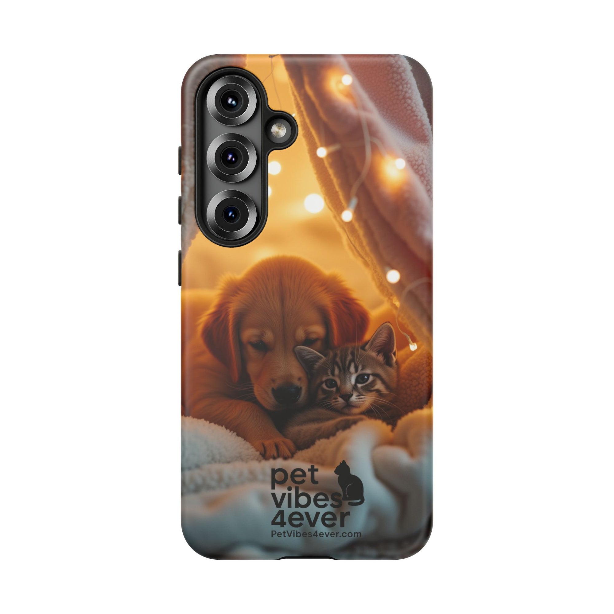 Pet Vibes Phone Case - Cute Dog & Cat Design, Animal Lover Gift, Customizable Pet Phone Cover, Collage Print Case for Kids